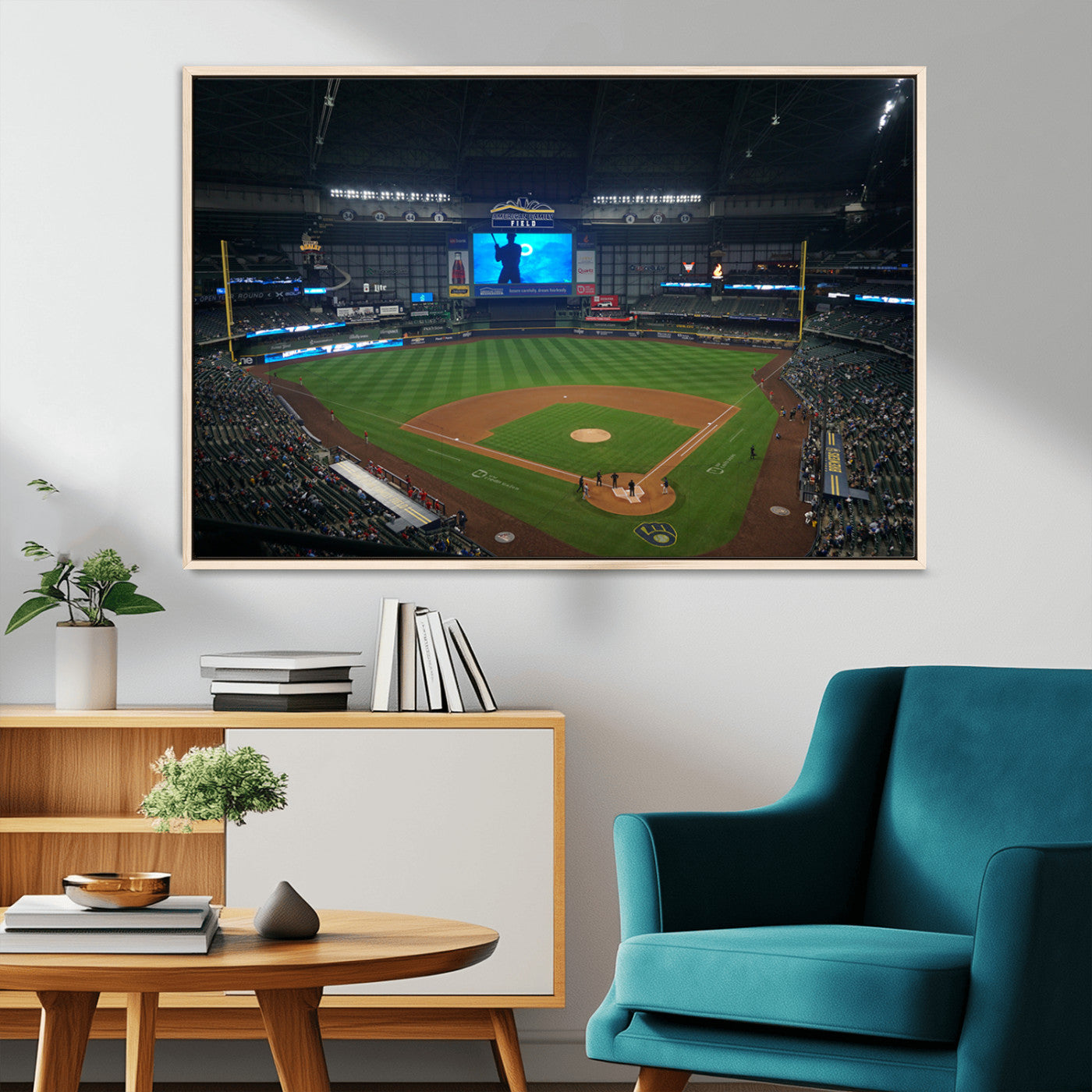 MGV-FC-36X24 - Milwaukee Brewers Baseball Art Print - American Family Field Stadium Wall Art Canvas Print