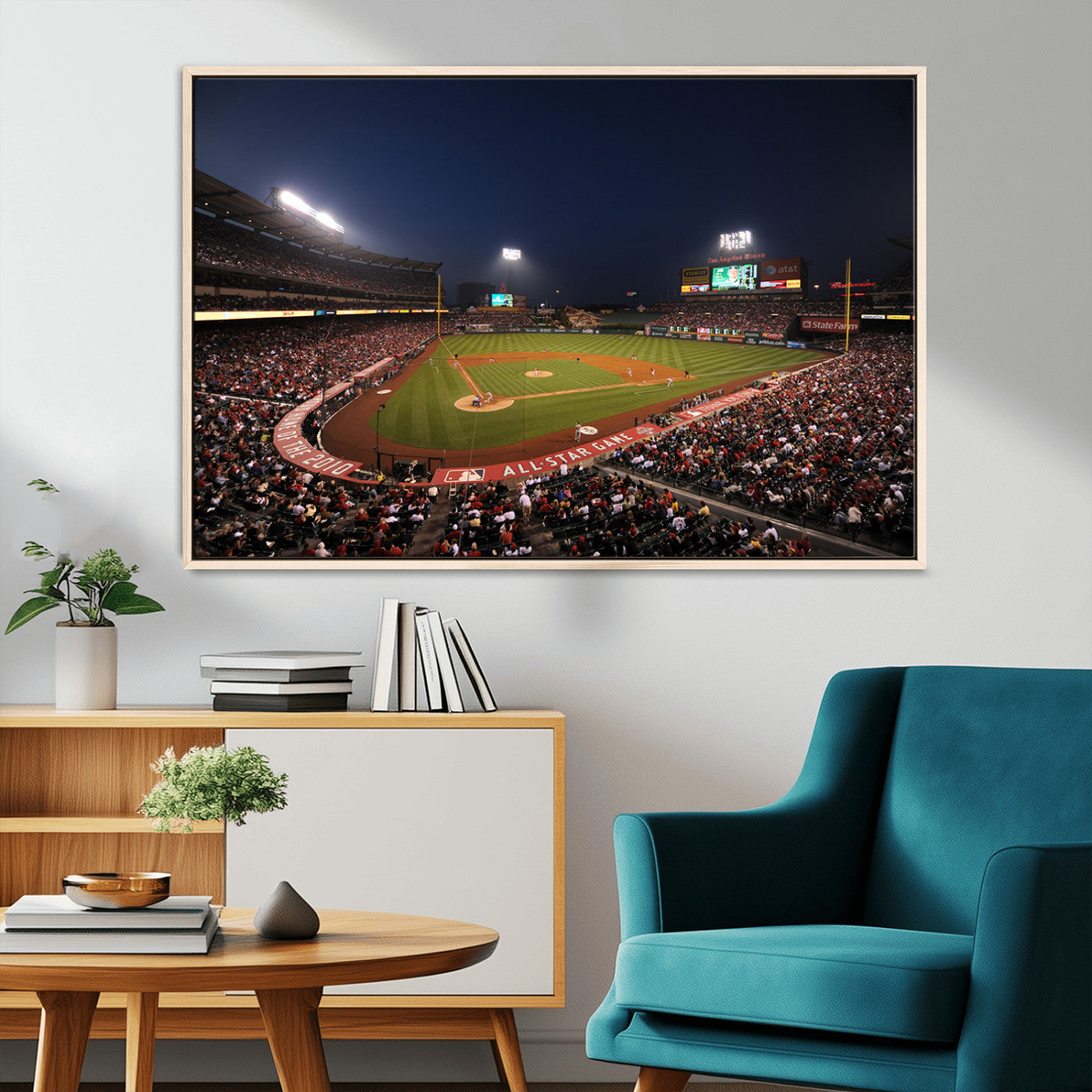 MGV-FC-36X24 - Los Angeles Angels Baseball Team Print - Anaheim Angel Stadium Wall Art Canvas Print