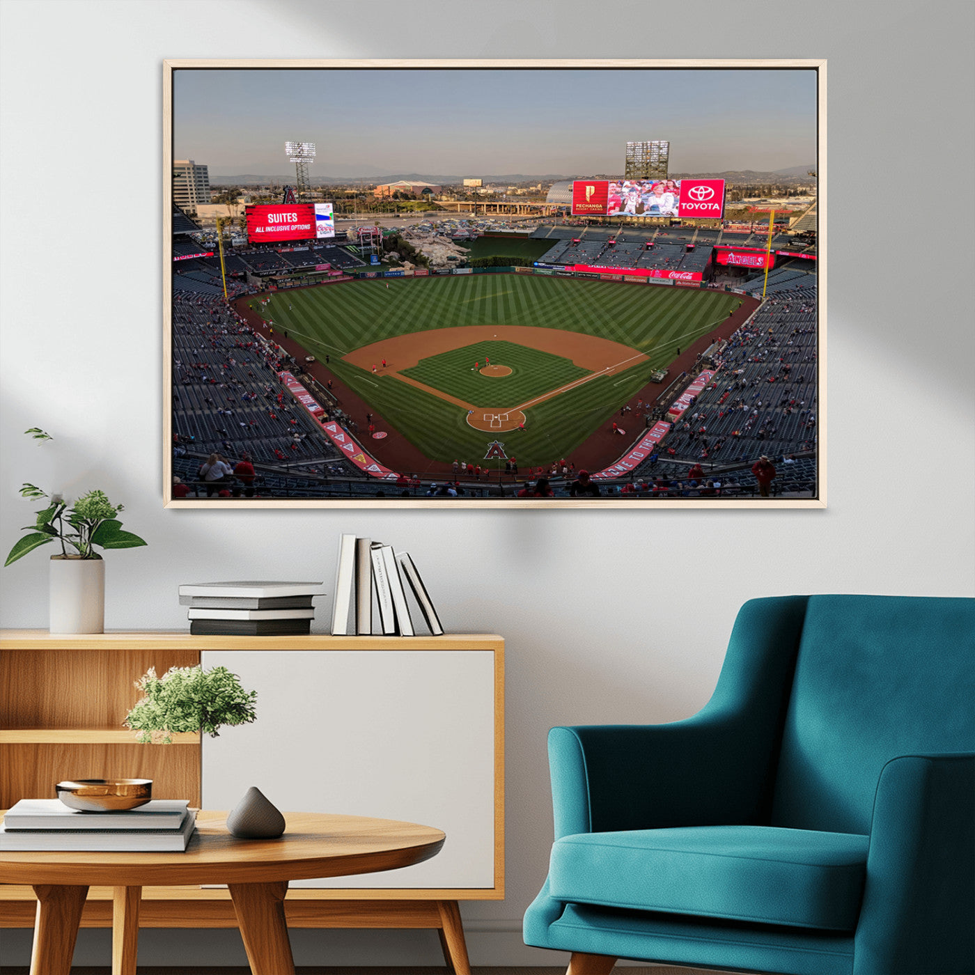 MGV-FC-36X24 - Los Angeles Angels Baseball Canvas Print - Anaheim Angel Stadium Wall Art Canvas Print