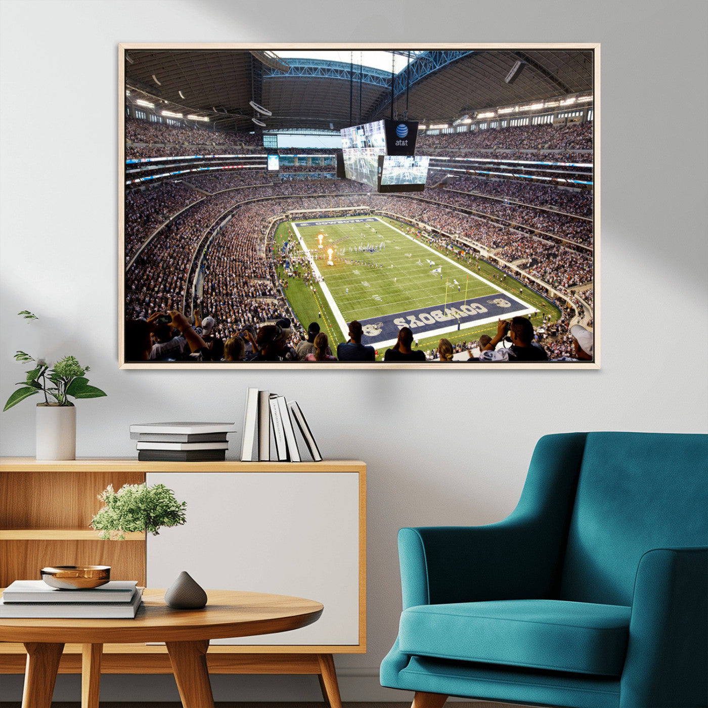 MGV-FC-36X24 - Dallas Cowboys Football Team Print - Arlington AT&T Stadium Wall Art Canvas Print