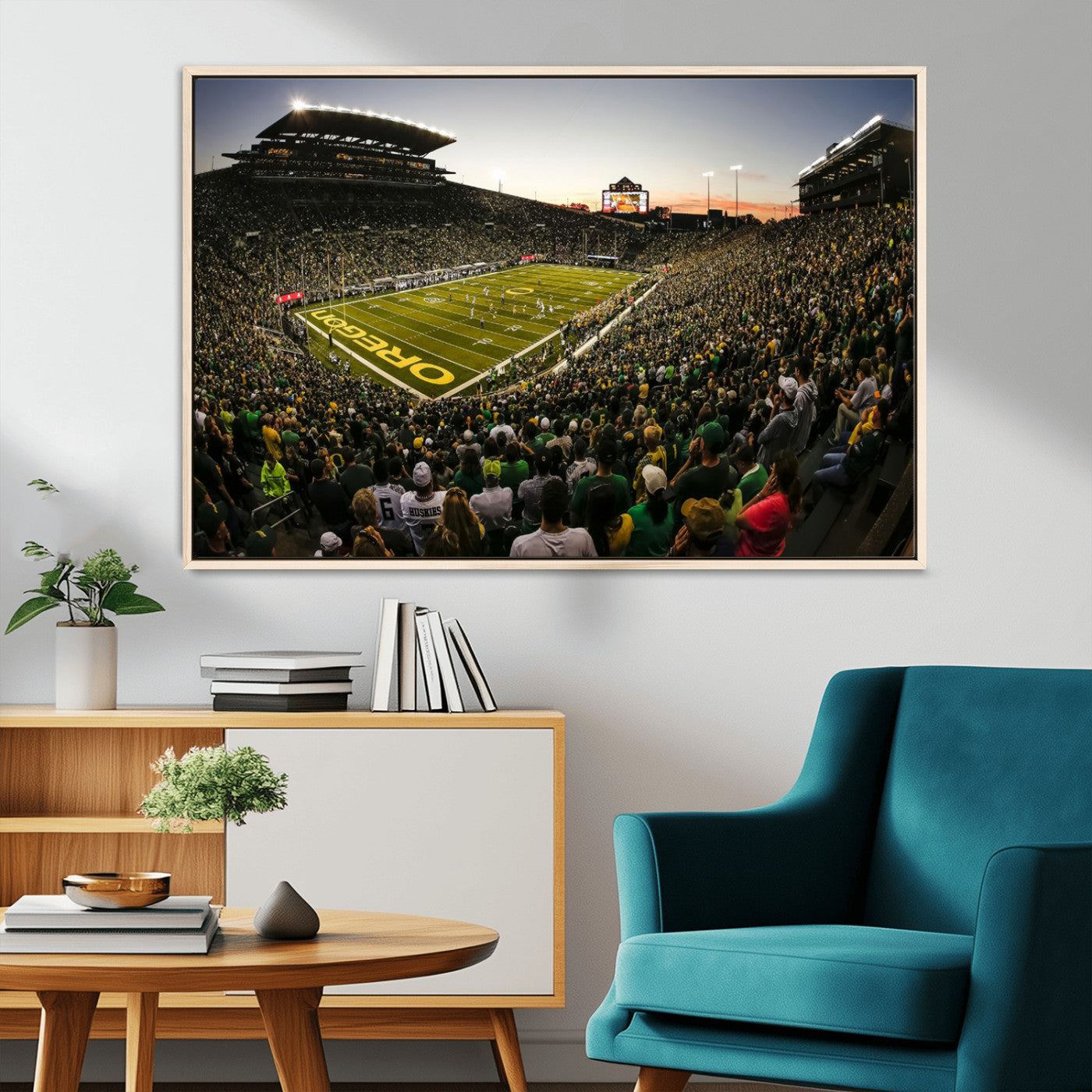 MGV-FC-36X24 - Oregon Stadium Canvas Wall Art - Captivating Game Day Scene at Autzen Stadium, Oregon Ducks Football