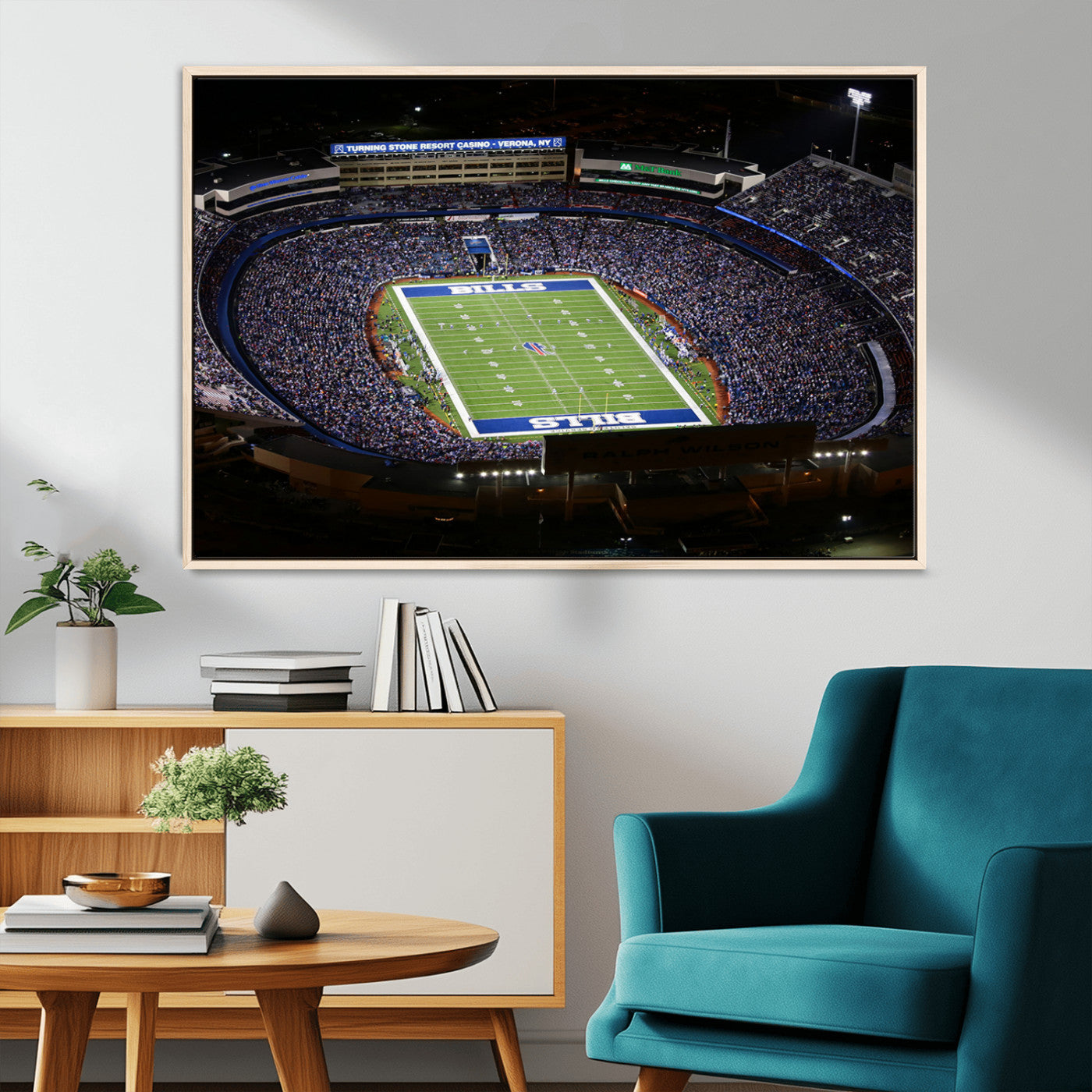 MGV-FC-36X24 - Buffalo Bills NFL Football Team Print - Highmark Stadium Wall Art Canvas Print