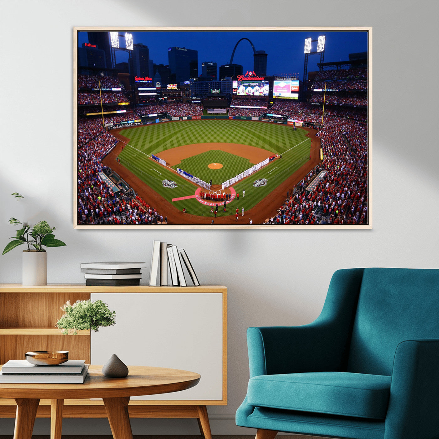MGV-FC-36X24 - St. Louis Cardinals Baseball Team Print - Busch Stadium Wall Art Canvas Print