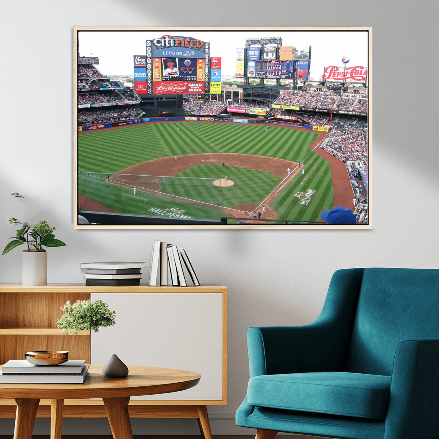 MGV-FC-36X24 - New York Mets Baseball Team Print - Citi Field Baseball Stadium Wall Art Canvas Print