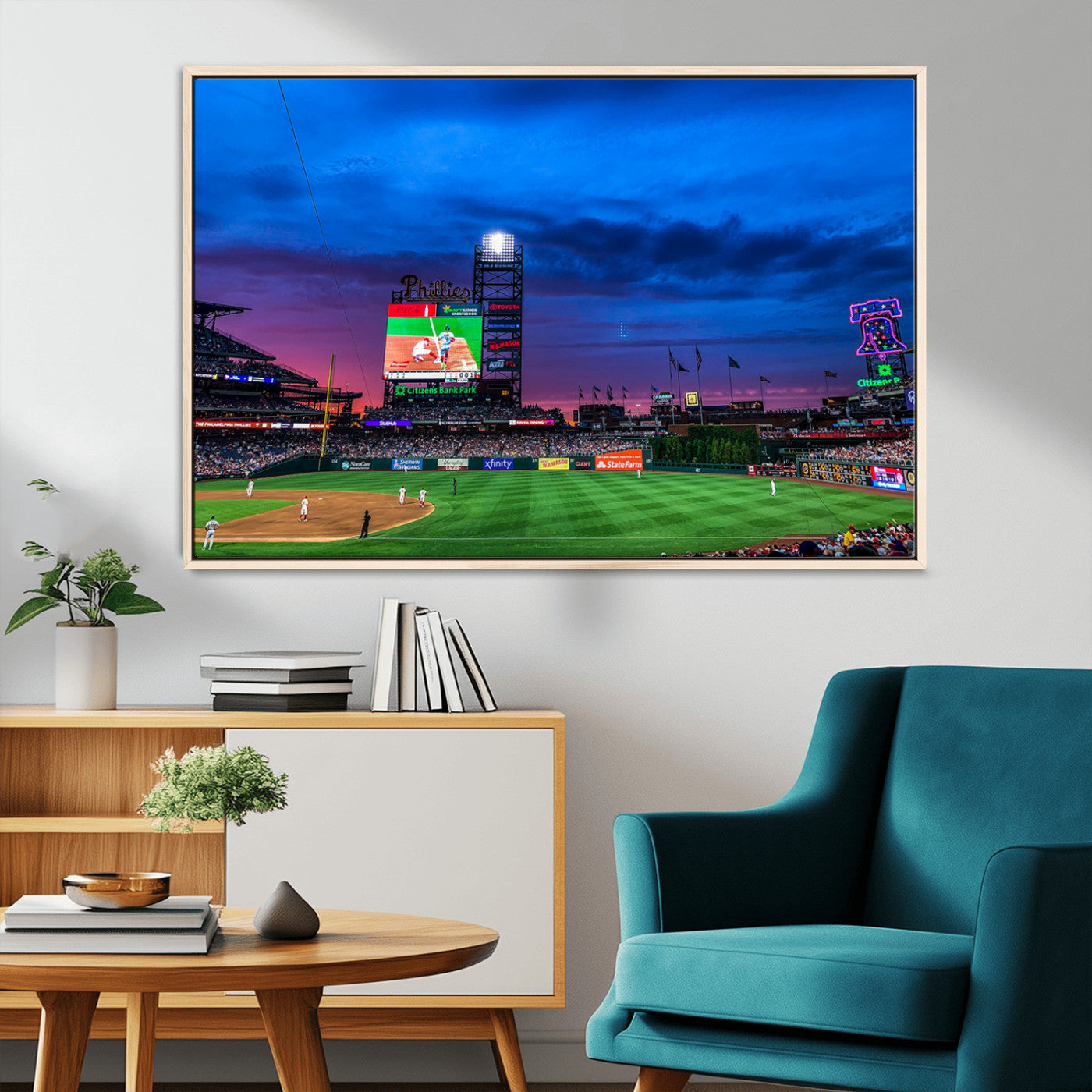 MGV-FC-36X24 - Philadelphia Phillies Baseball Team Print - Philadelphia Citizens Bank Park Stadium Canvas Wall Art