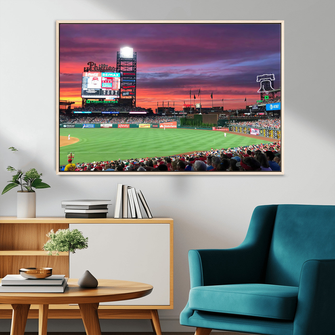 MGV-FC-36X24 - Philadelphia Phillies Baseball Team Print - Philadelphia Citizens Bank Park Stadium Wall Art Canvas