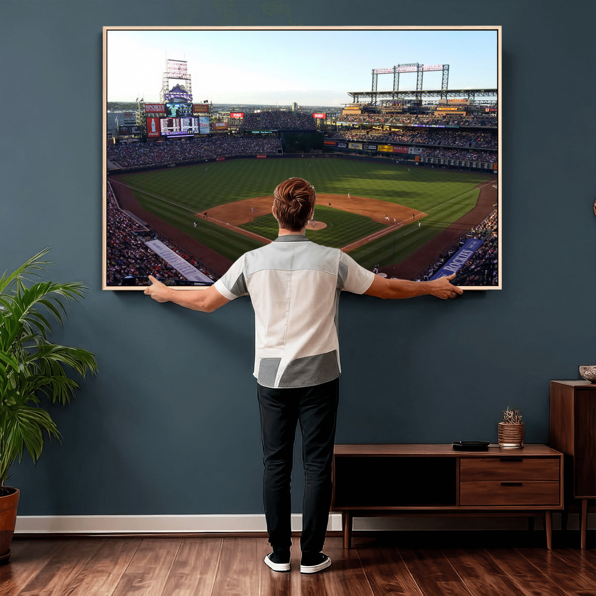 21638-MGV-CV-36X24 - Colorado Rockies Coors Field Wall Art Canvas Print, MLB Baseball Stadium