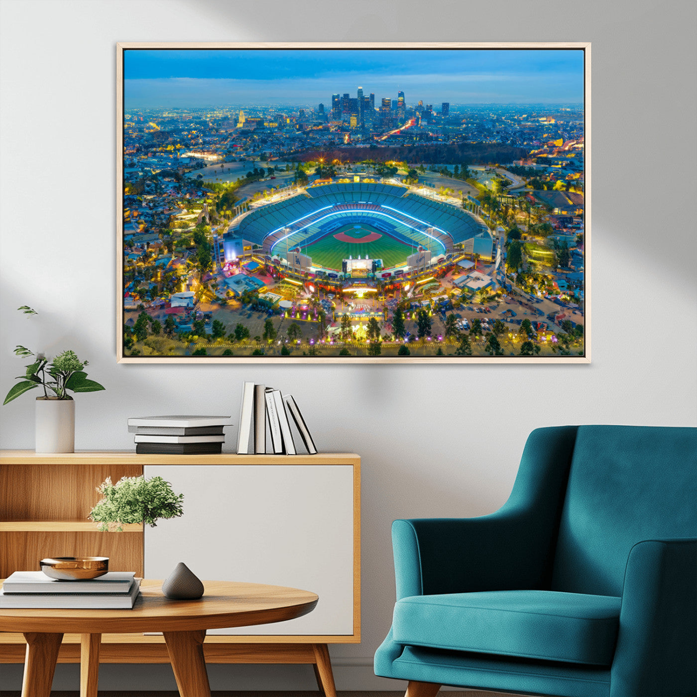 MGV-FC-36X24 - Los Angeles Dodgers Wall Art Canvas, Dodger Stadium Wall Art Canvas Print - MLB Baseball Stadium