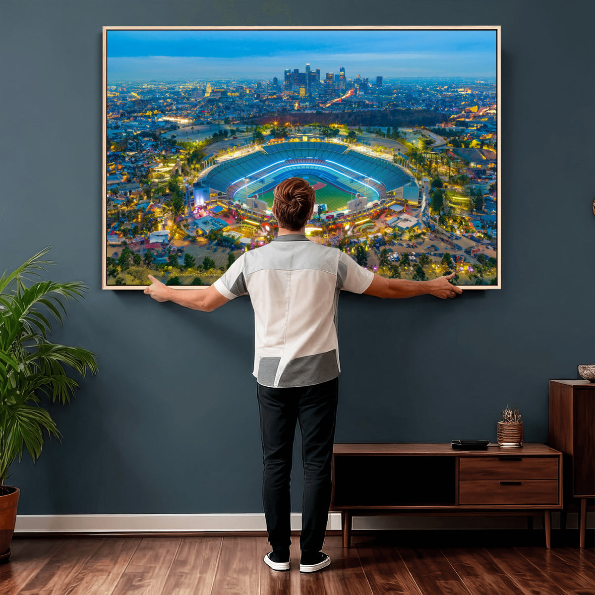 78144-MGV-CV-36X24 - Los Angeles Dodgers Wall Art Canvas, Dodger Stadium Wall Art