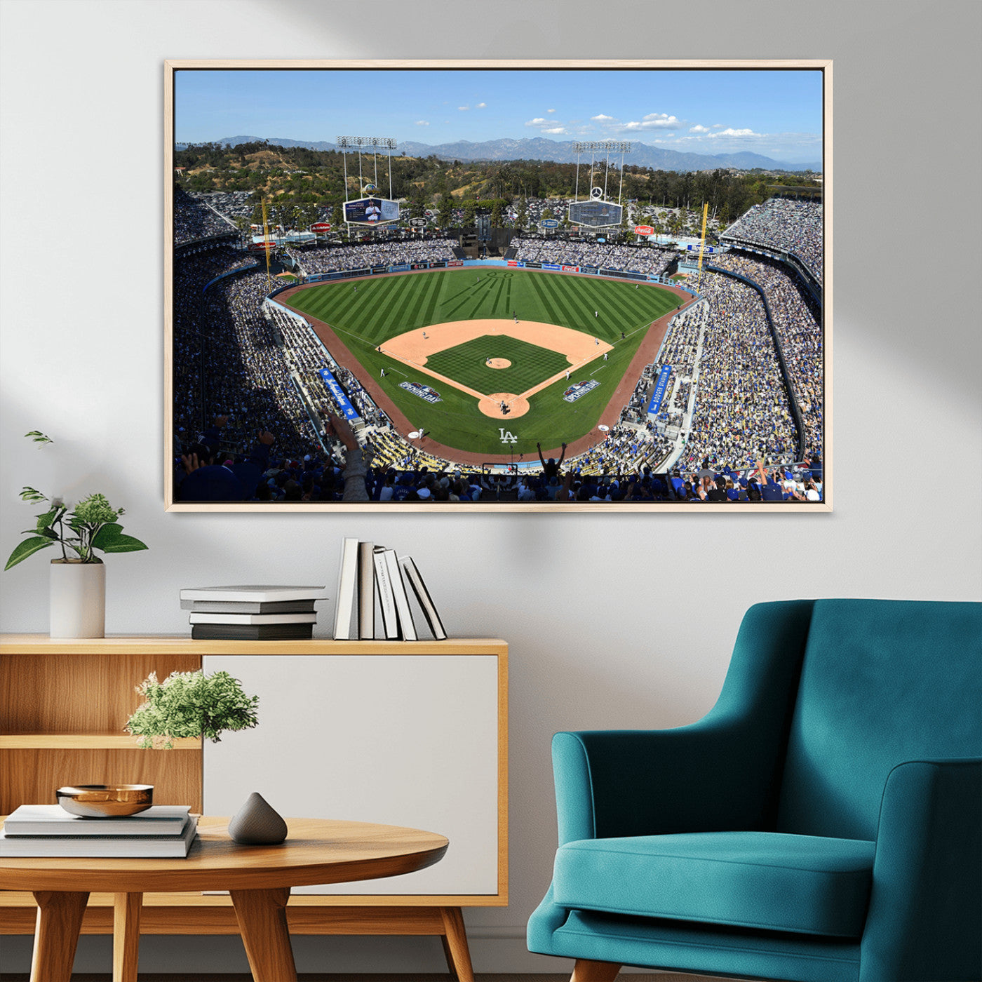 MGV-FC-36X24 - Los Angeles Dodgers Dodger Stadium Wall Art Canvas Print - MLB Baseball Stadium Wall Art Canvas
