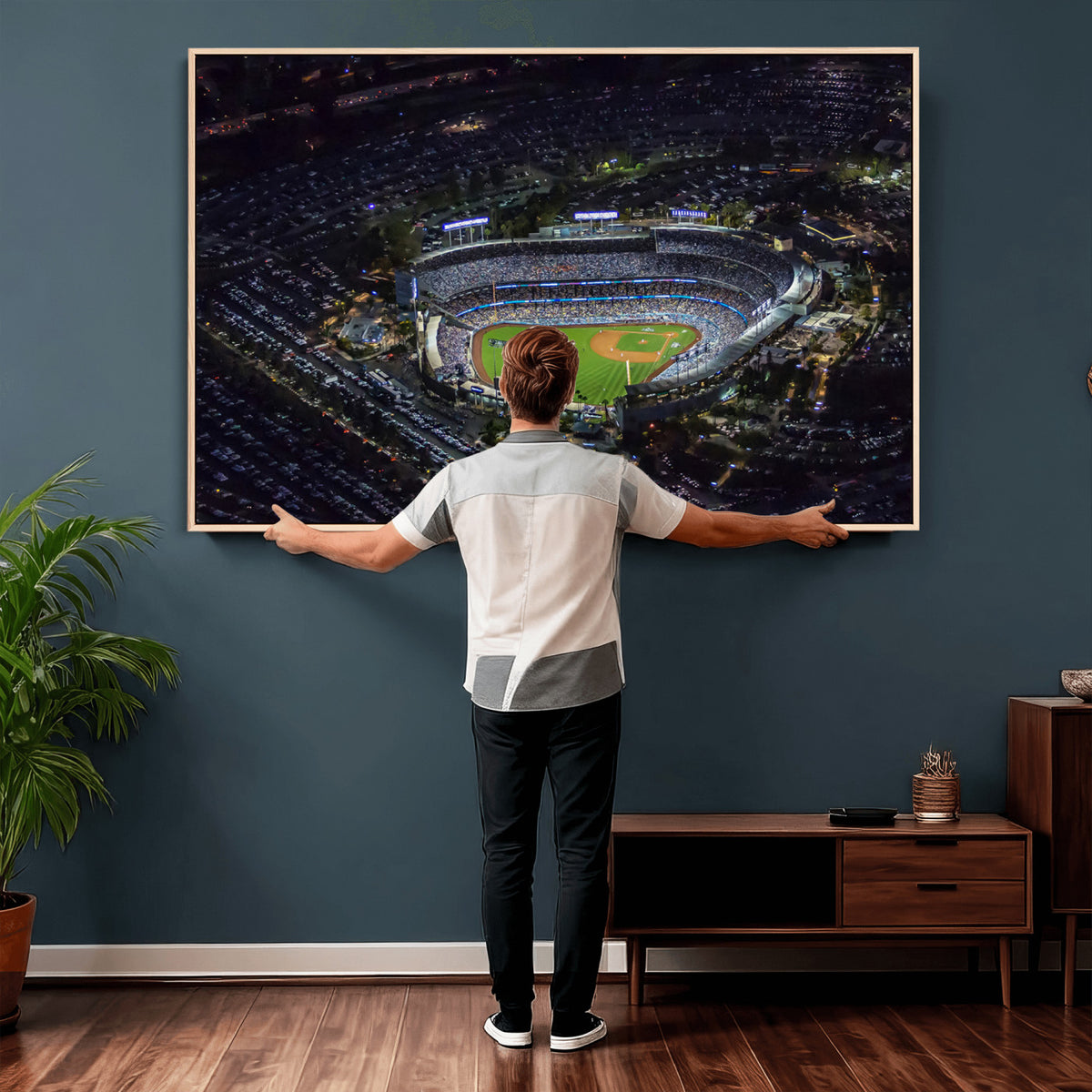 20932-MGV-CV-36X24 - Los Angeles Dodgers Dodger Stadium Wall Art Canvas Print