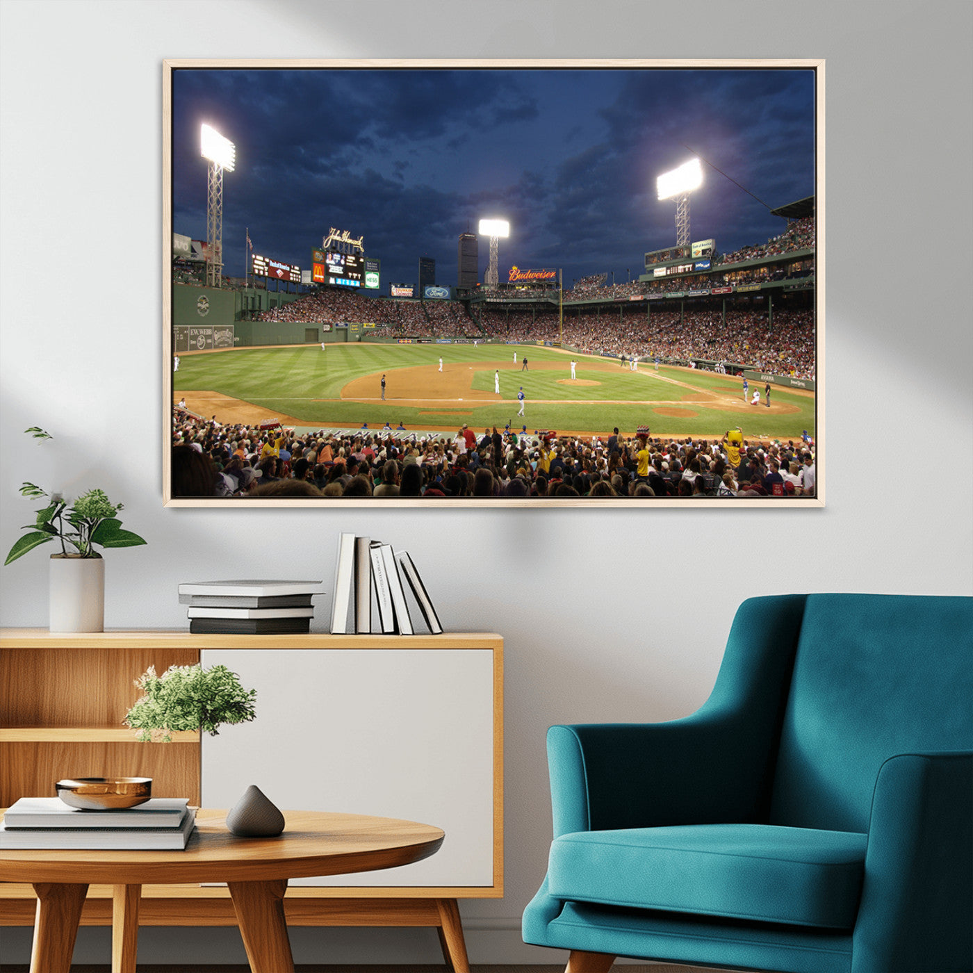 MGV-FC-36X24 - Boston Red Sox Baseball Team Print Canvas - Massachusetts Fenway Park Stadium Wall Art Canvas Print