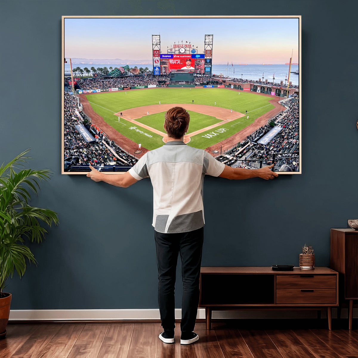 16055-MGV-CV-36X24 - San Francisco Giants Baseball Team Print, Oracle Park