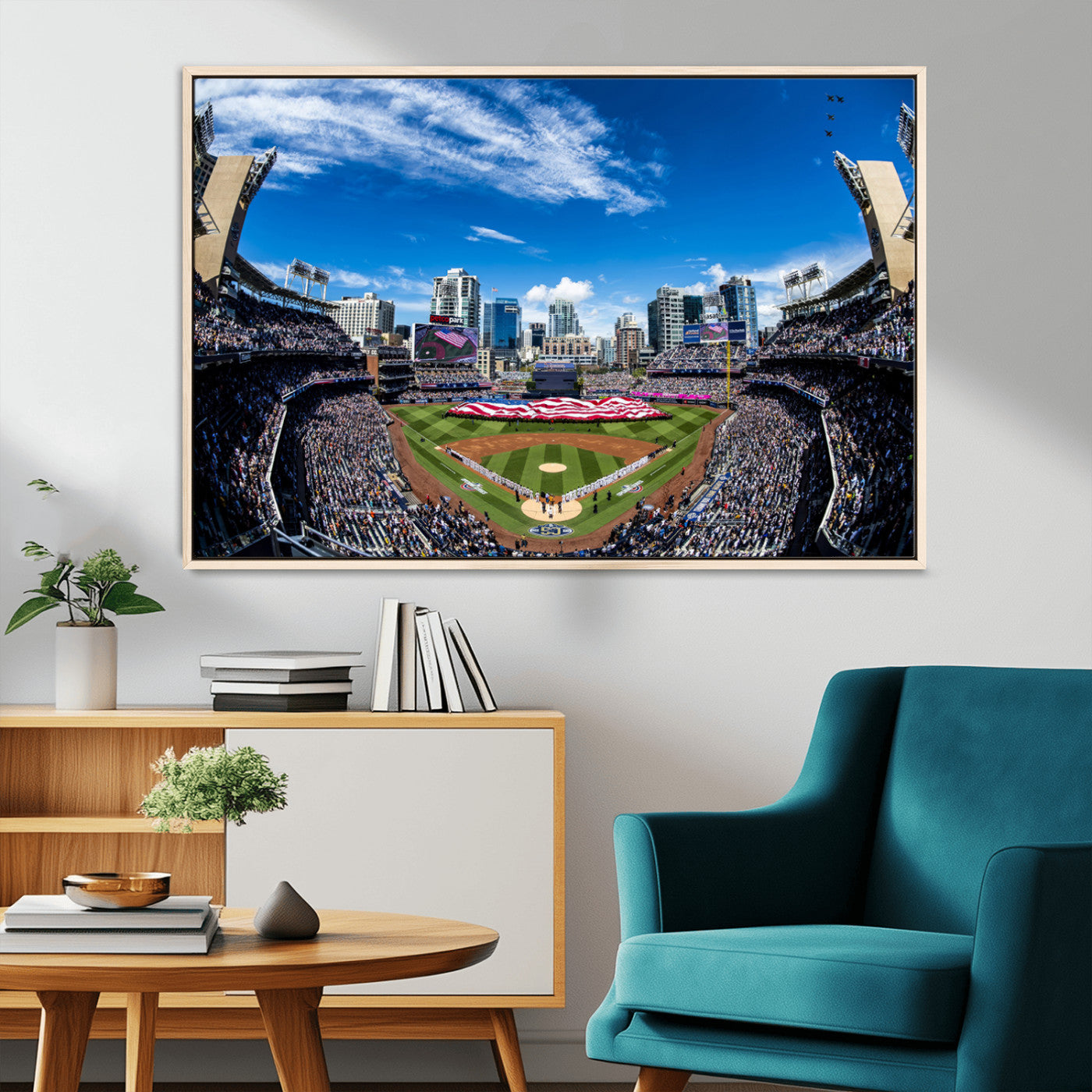 MGV-FC-36X24 - San Diego Padres Baseball Team Print - Petco Park Stadium Wall Art Canvas Print