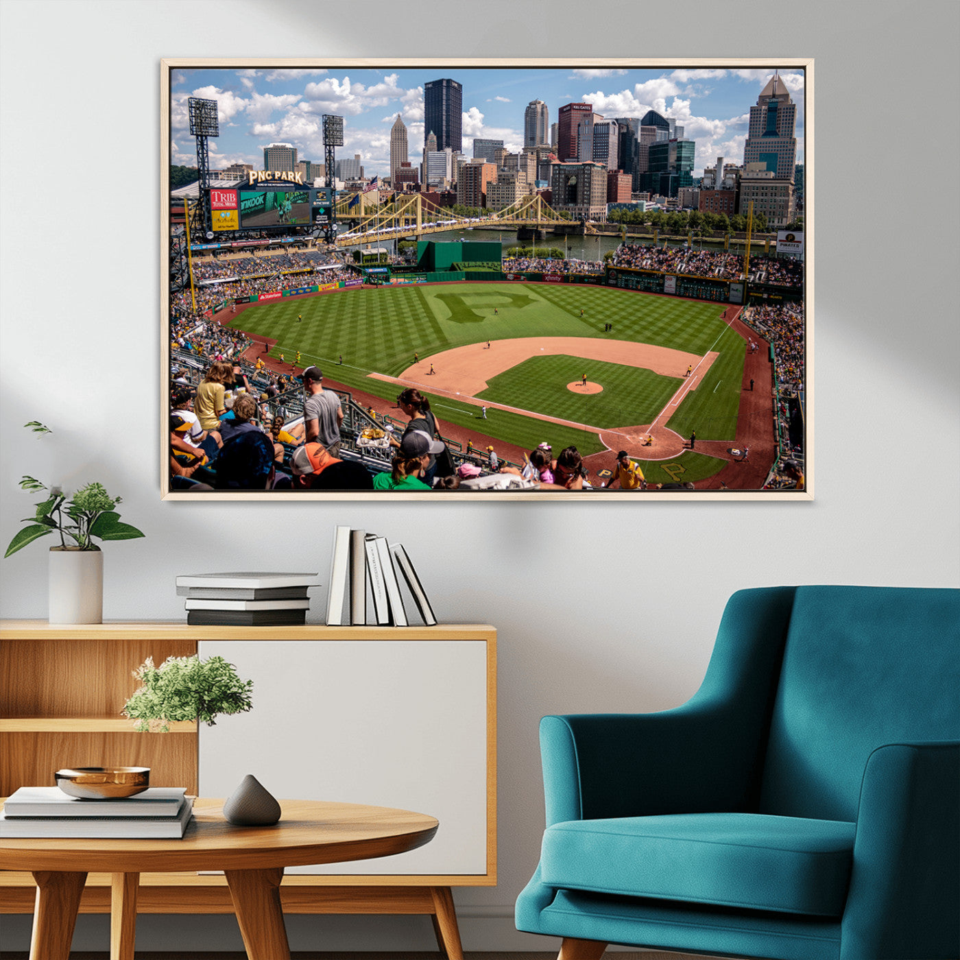 MGV-FC-36X24 - Pittsburgh Pirates Baseball Team Print - PNC Park Stadium Wall Art Canvas Print - Ready to Hang
