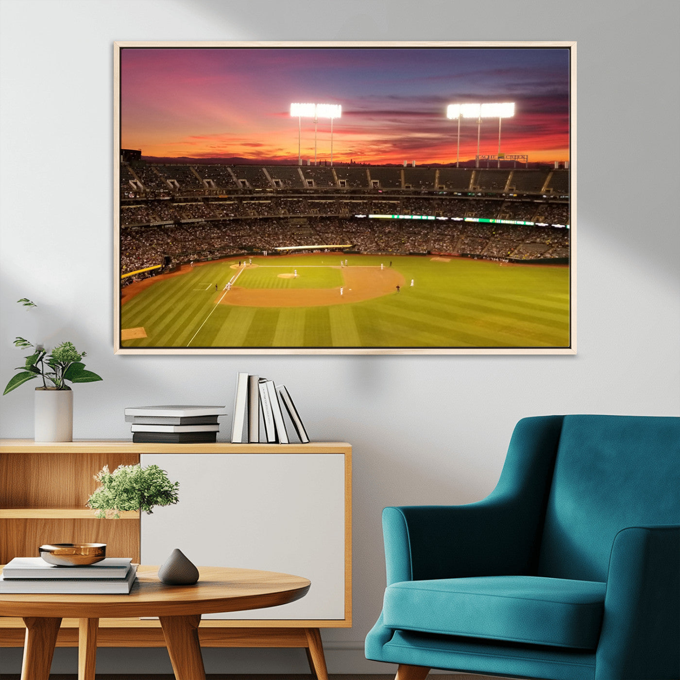 MGV-FC-36X24 - Oakland Athletics Baseball Team Print - Oakland Coliseum Stadium Wall Art Canvas Print