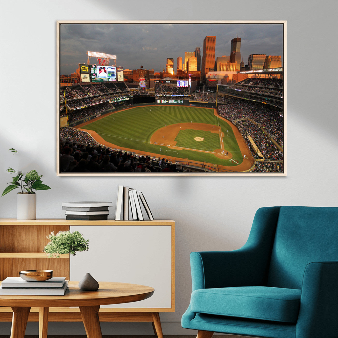MGV-FC-36X24 - Minnesota Twins Baseball Team Print - Minneapolis Target Field Stadium Wall Art Canvas Print
