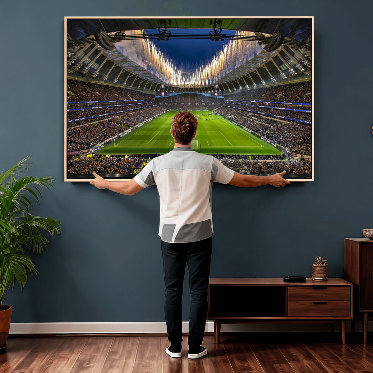 40157-MGV-CV-36X24 - Tottenham Hotspur Football Team Print, London Tottenham Hotspur Stadium Wall Art