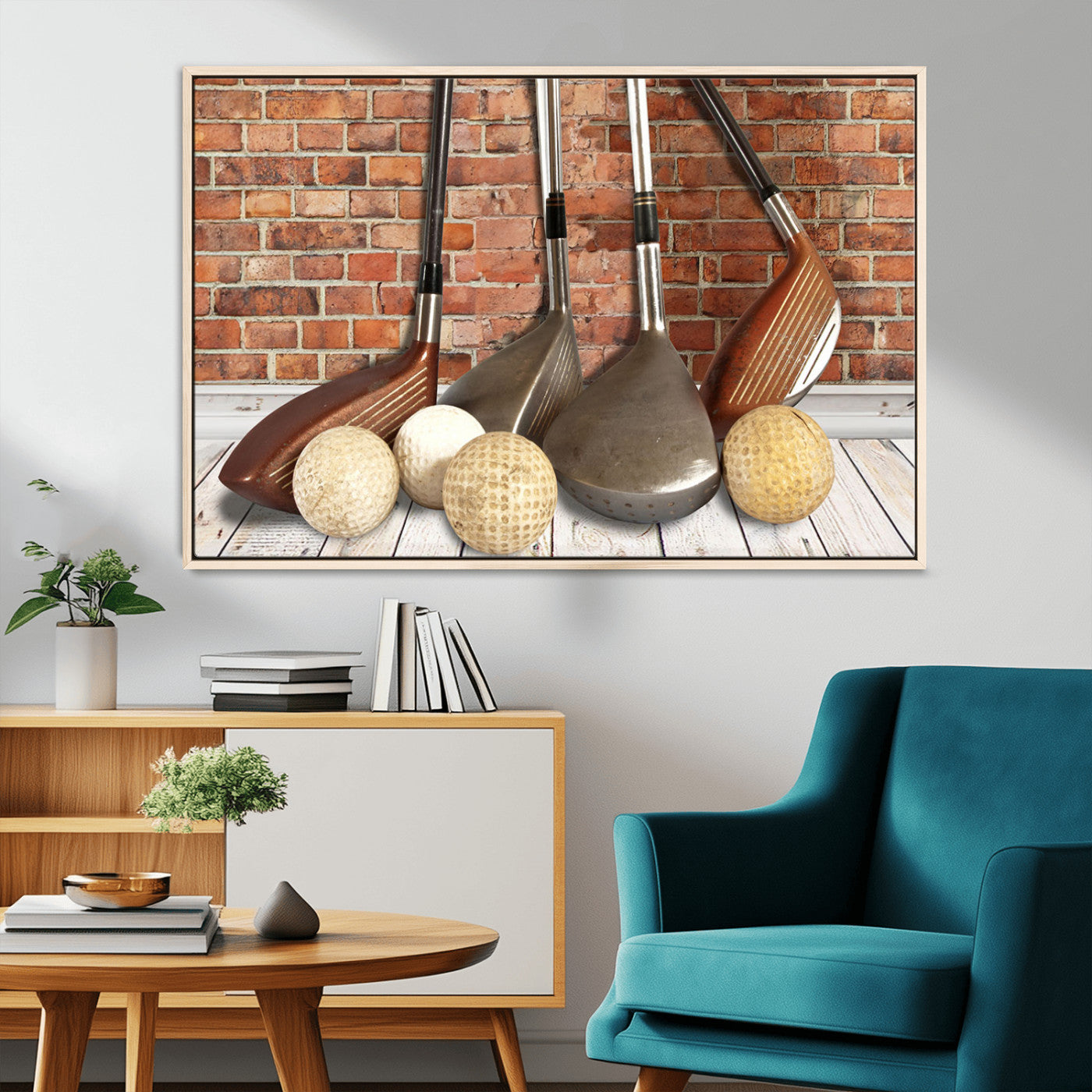 MGV-FC-36X24 - Vintage Golf Ball Wall Art Canvas Print | Golf Decor for Man Cave or Office | Ready to Hang and
