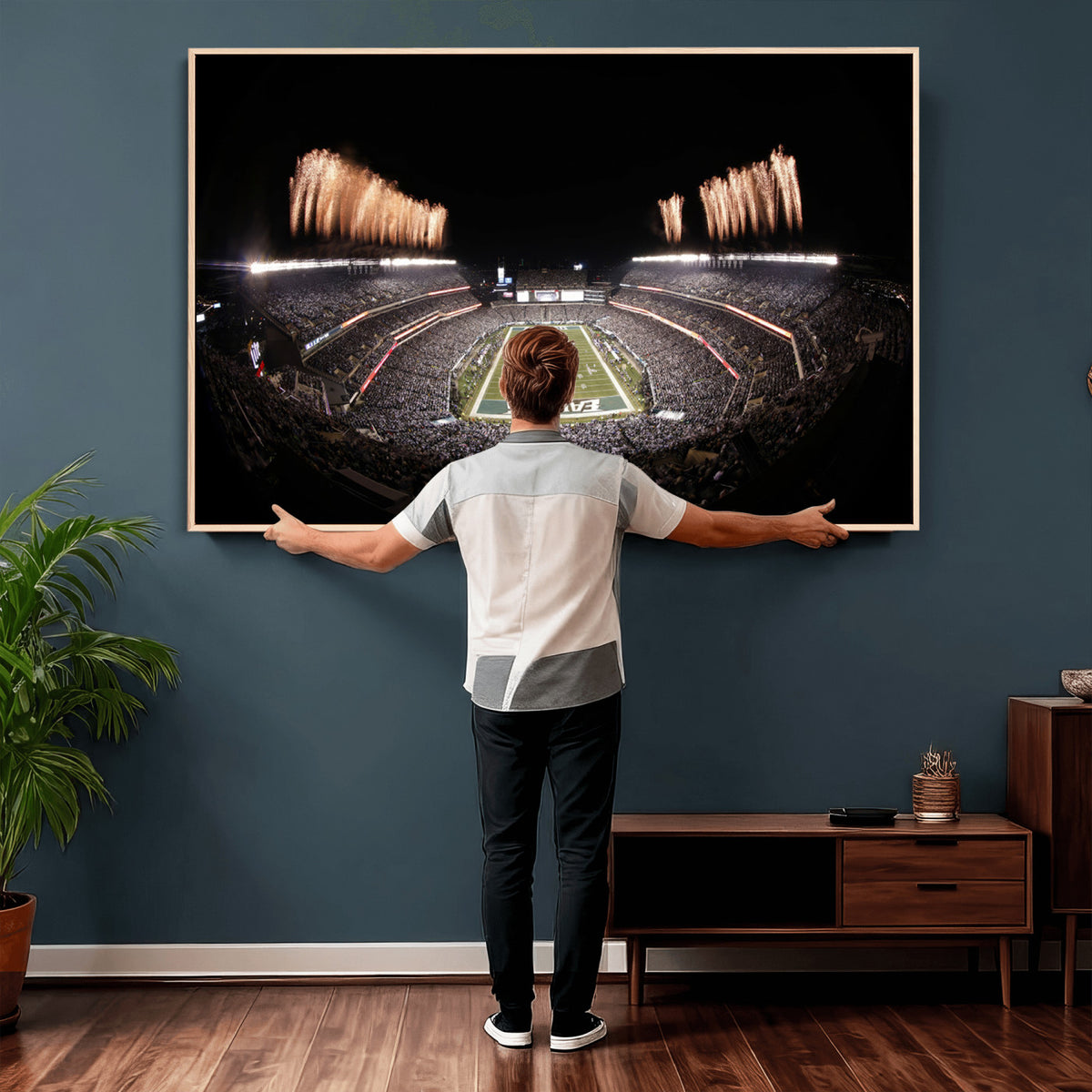 48893-MGV-CV-36X24 - Eagles Field Stadium Wall Art, Lincoln Financial Field