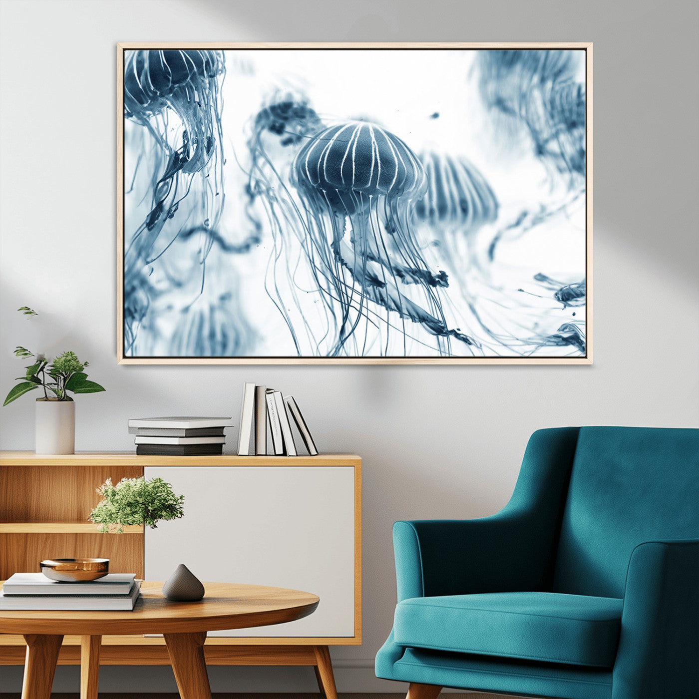 MGV-FC-36X24 - Abstract Jellyfish Canvas Print Wall Art