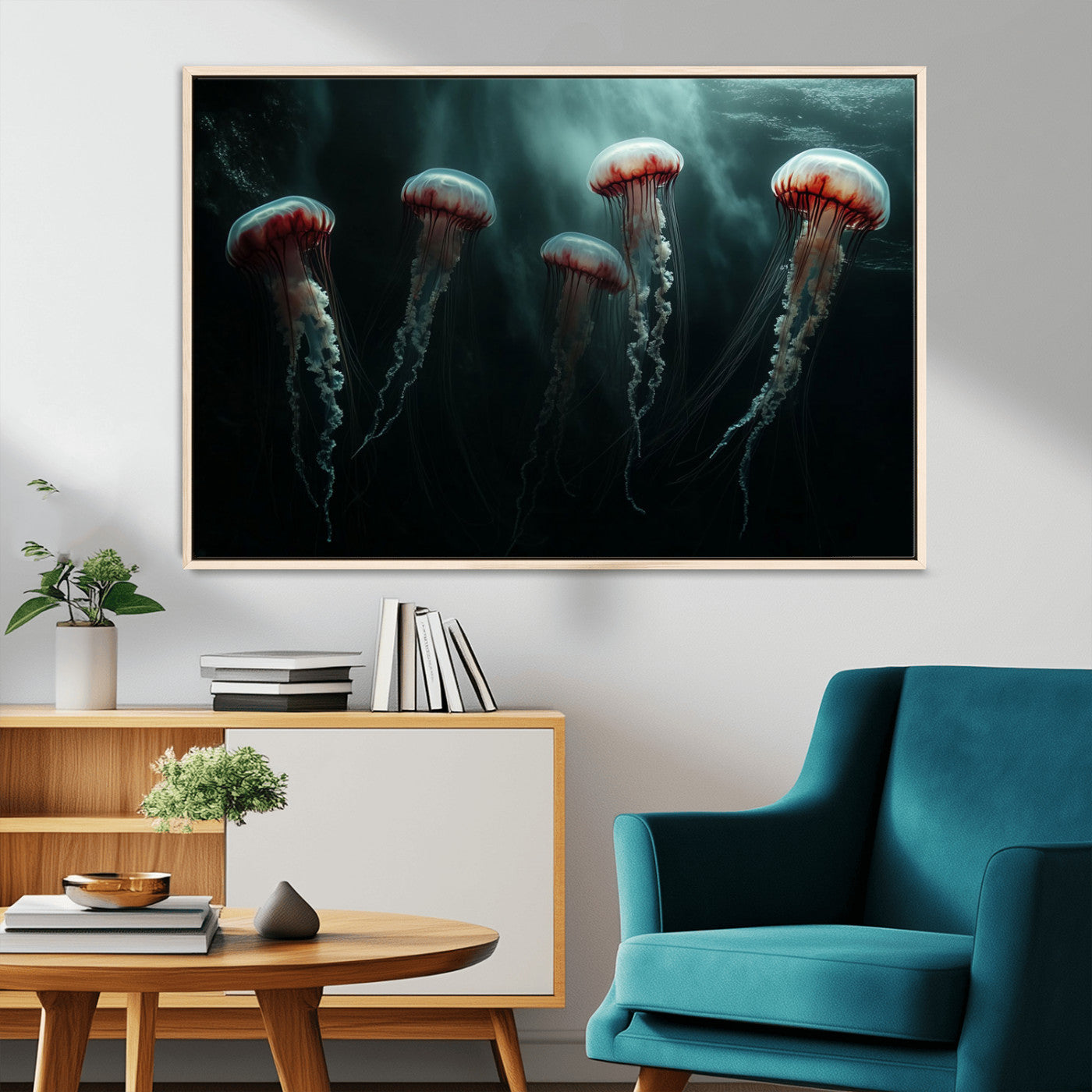 MGV-FC-36X24 - Abstract Jellyfish Wall Art Canvas Print