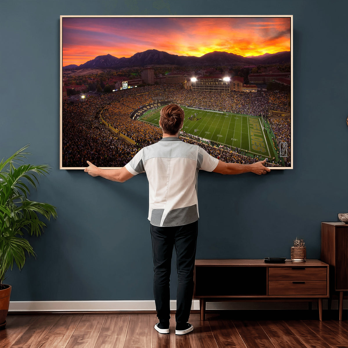 84649-MGV-CV-36X24 - Folsom Field, University of Colorado Buffaloes Football, Extra Large Game Room Wall Decor