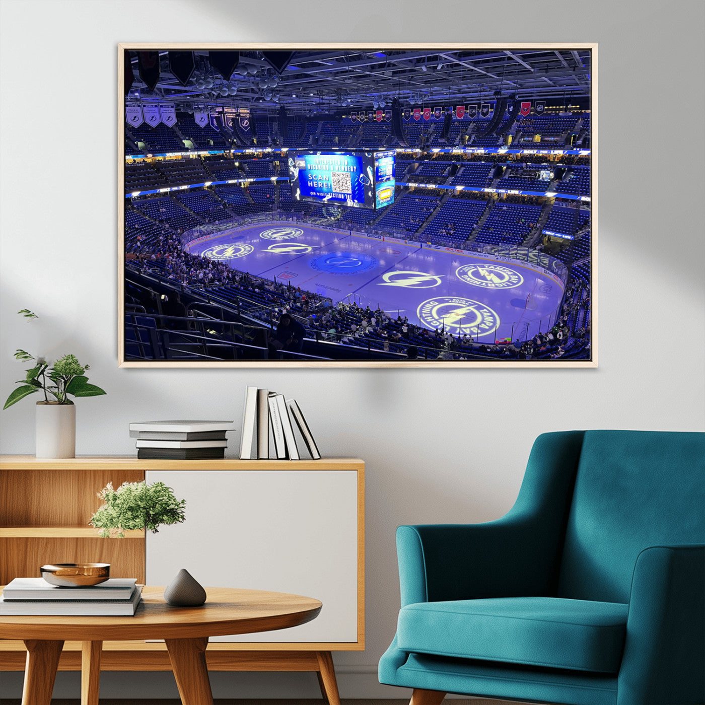 MGV-FC-36X24 - Amalie Arena Florida Wall Art Canvas Print - NHL Hockey Stadium Print Wall Art