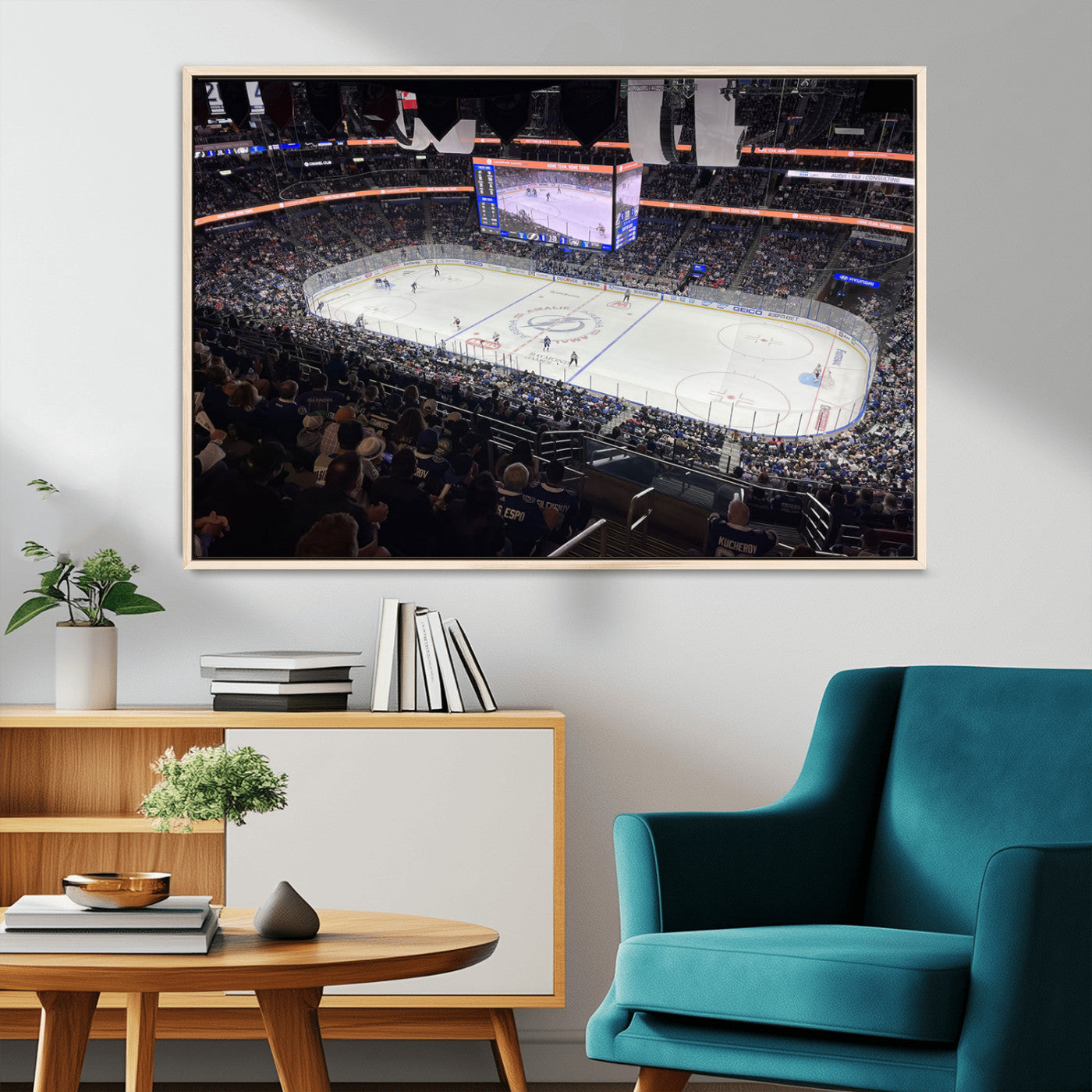 MGV-FC-36X24 - Amalie Arena Florida Wall Art Canvas Print - NHL Hockey Stadium Print