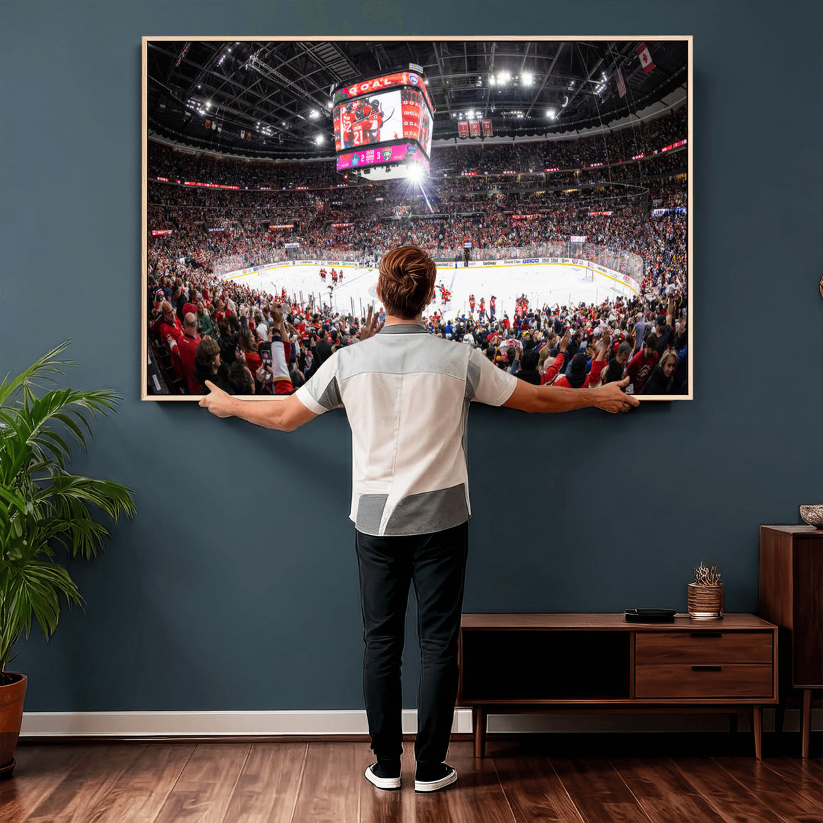 15750-MGV-CV-36X24 - Amerant Bank Arena Wall Art Canvas Print, Hockey Arena