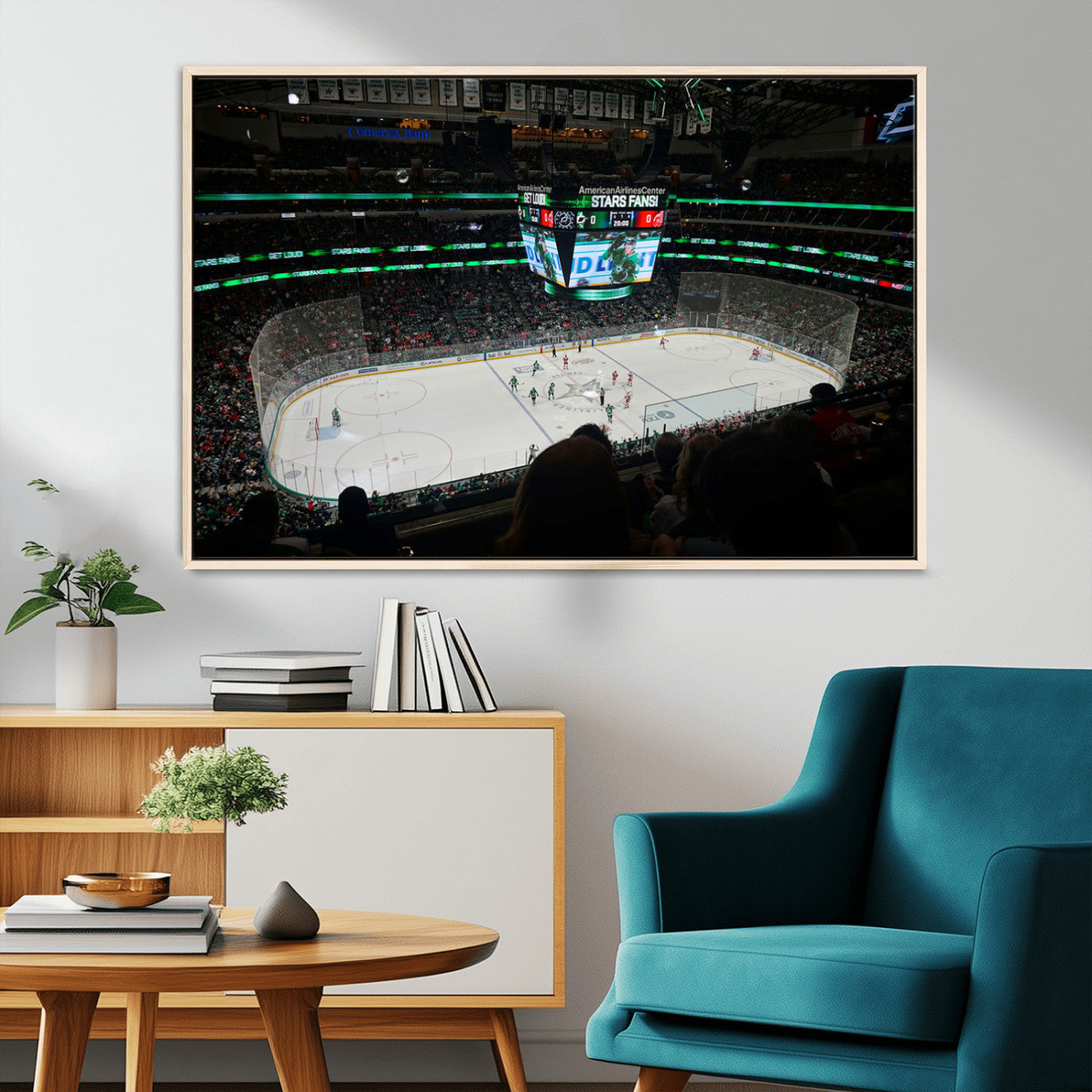 MGV-FC-36X24 - American Airlines Center Dallas Stars Wall Art Canvas Print - Dallas Hockey Arena Stadium Print