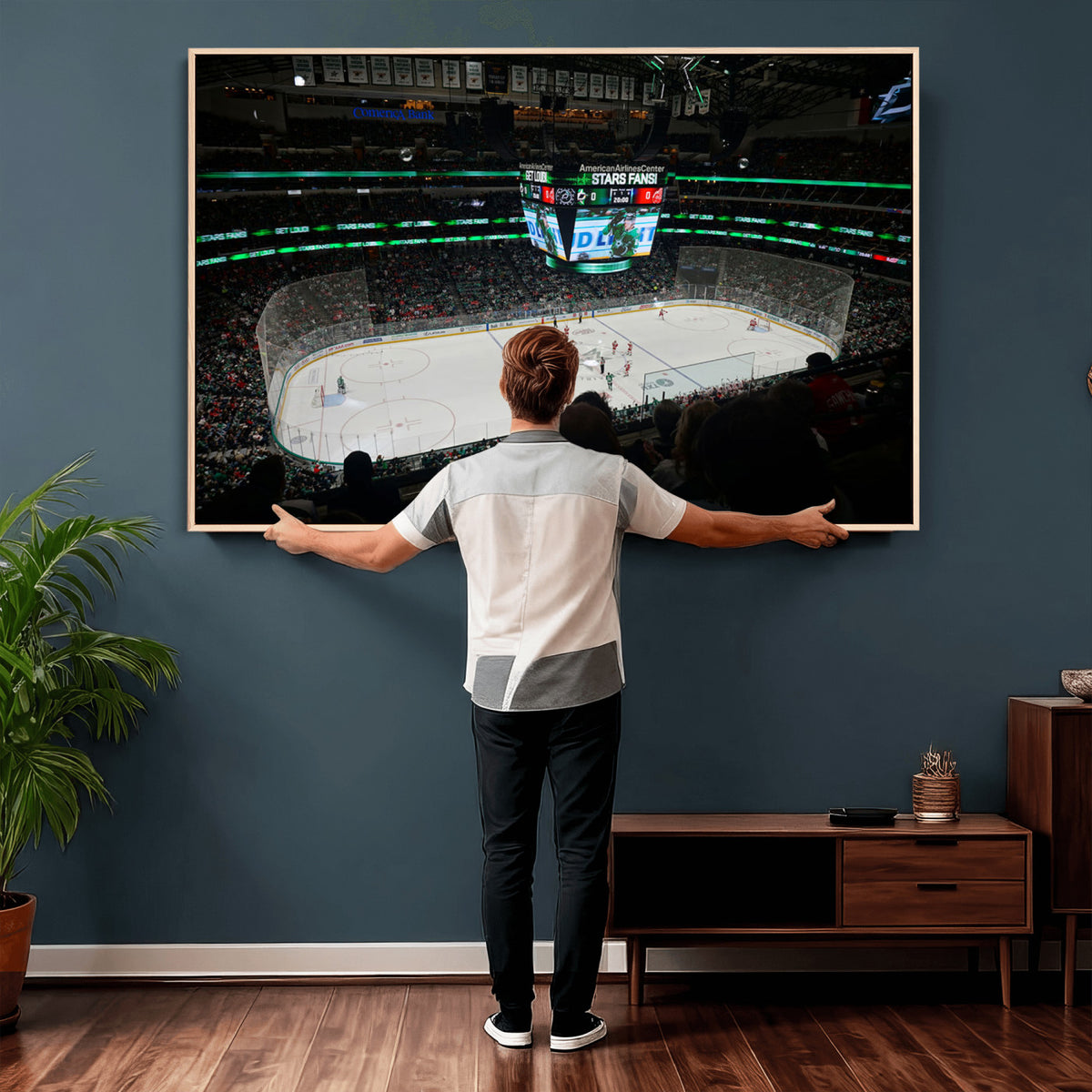 13876-MGV-CV-36X24 - American Airlines Center Dallas Stars Wall Art Canvas Print