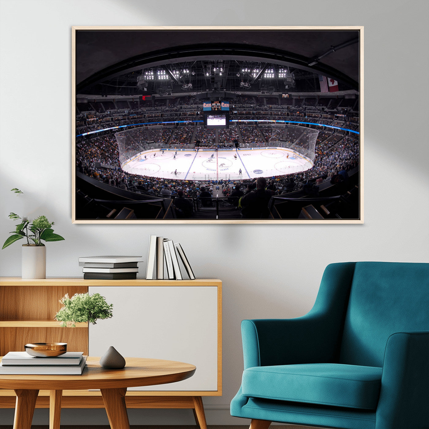 MGV-FC-36X24 - Ball Arena Denver Colorado Avalanche Hockey Team Wall Art Canvas Print - Denver Ice Hockey Stadium