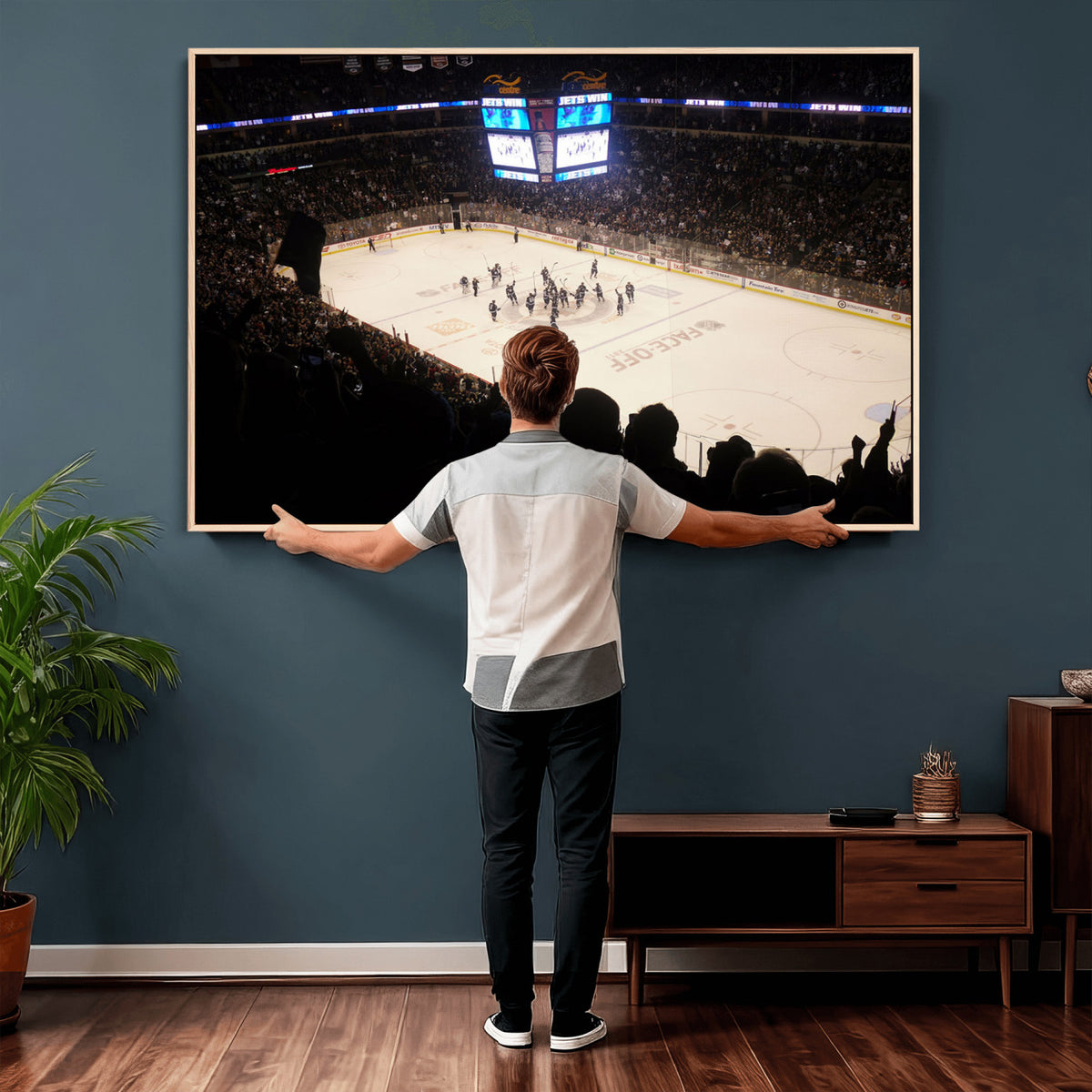 22497-MGV-CV-36X24 - Canada Life Centre Wall Art | Winnipeg Jets Hockey Team Print Canvas | Ready to Hang | Winnipeg Wall