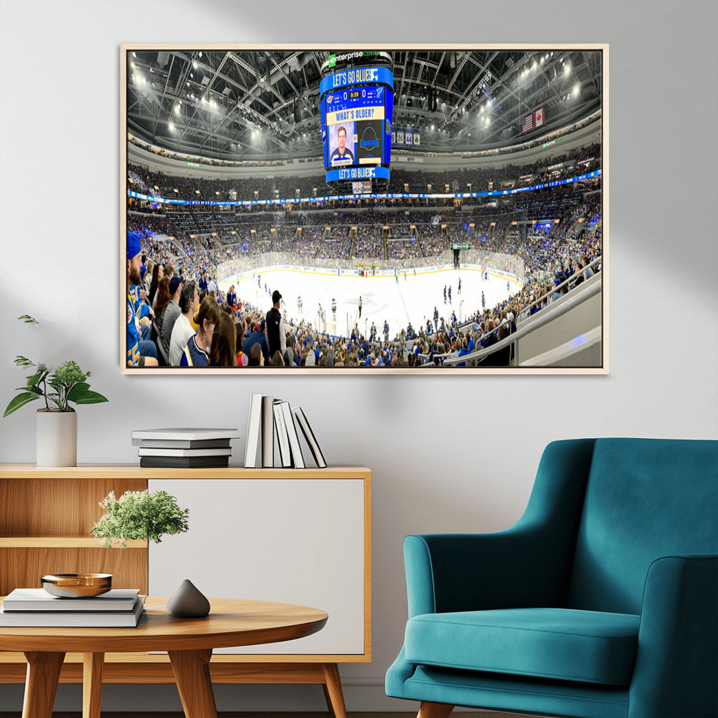 MGV-FC-36X24 - Enterprise Center | Missouri St. Louis Blues Ice Hockey Stadium Wall Art | Canvas Print | Ready to