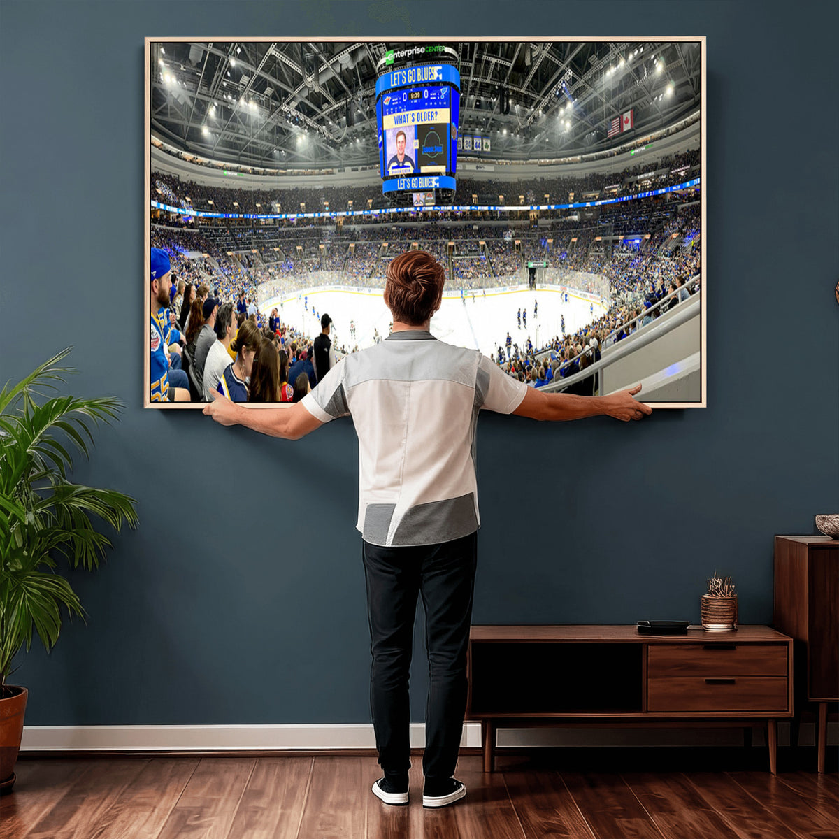 55708-MGV-CV-36X24 - Enterprise Center, Missouri St. Louis Blues Ice Hockey