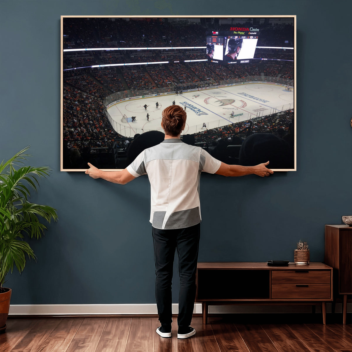 24634-MGV-CV-36X24 - Honda Center California Anaheim Ducks Hockey Stadium Wall Art