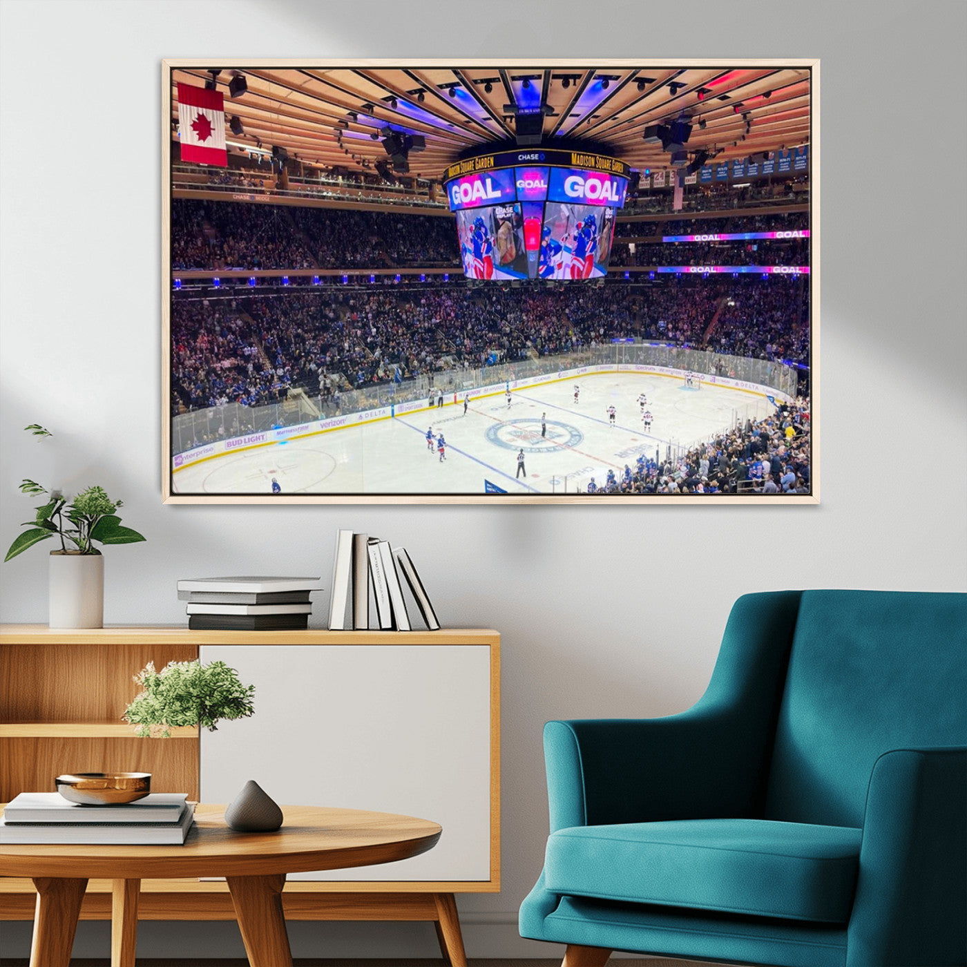 MGV-FC-36X24 - Madison New York Rangers Hockey Stadium Wall Art Canvas Print