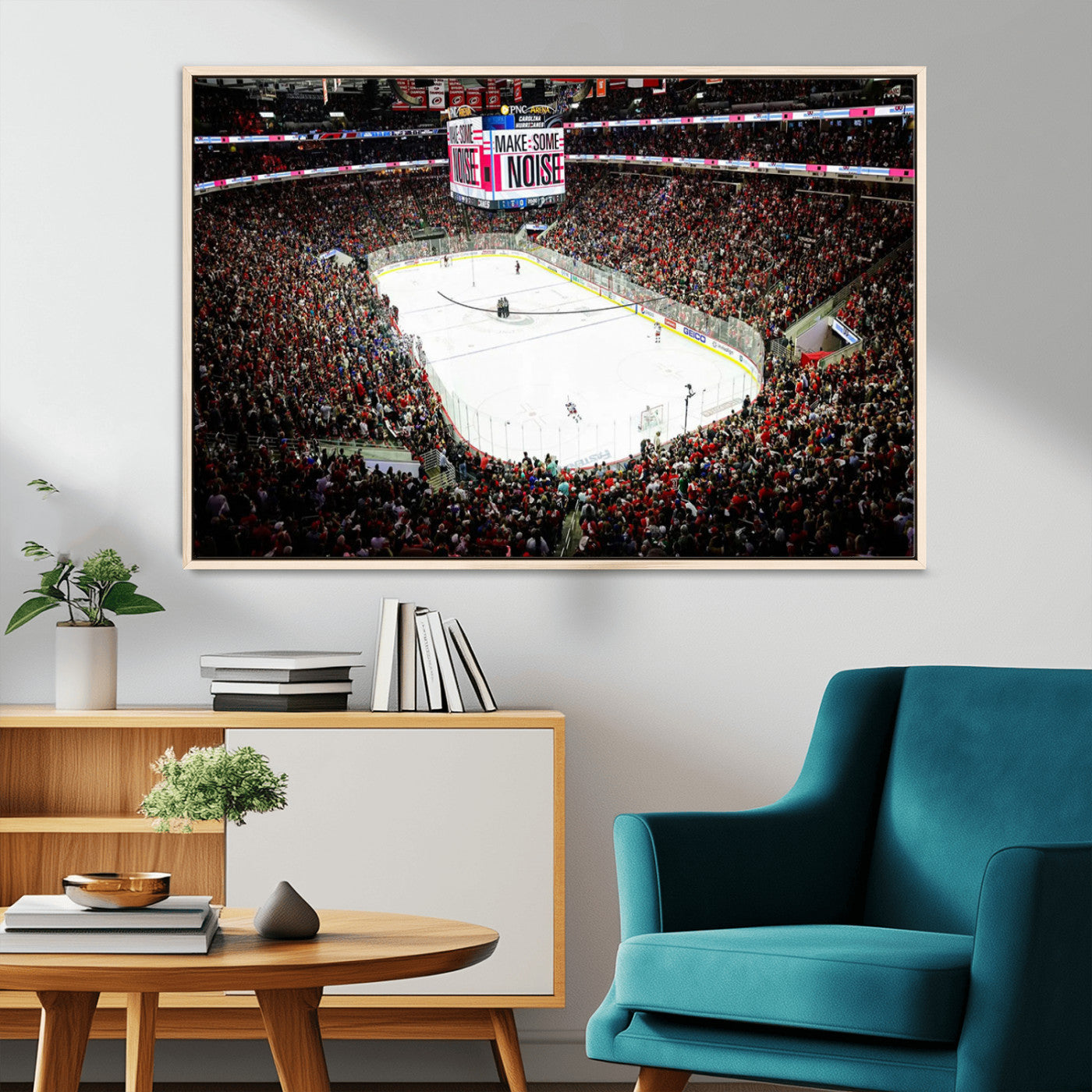 MGV-FC-36X24 - PNC Arena Raleigh North Carolina Hurricanes Hockey Stadium Wall Art Canvas, North Carolina