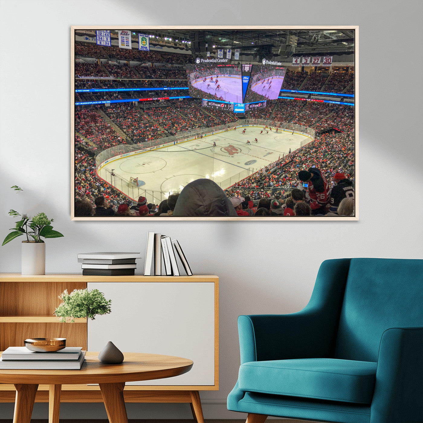 MGV-FC-36X24 - Prudential Center Newark New Jersey Devils Hockey Stadium, New Jersey Devils Hockey Stadium Canvas