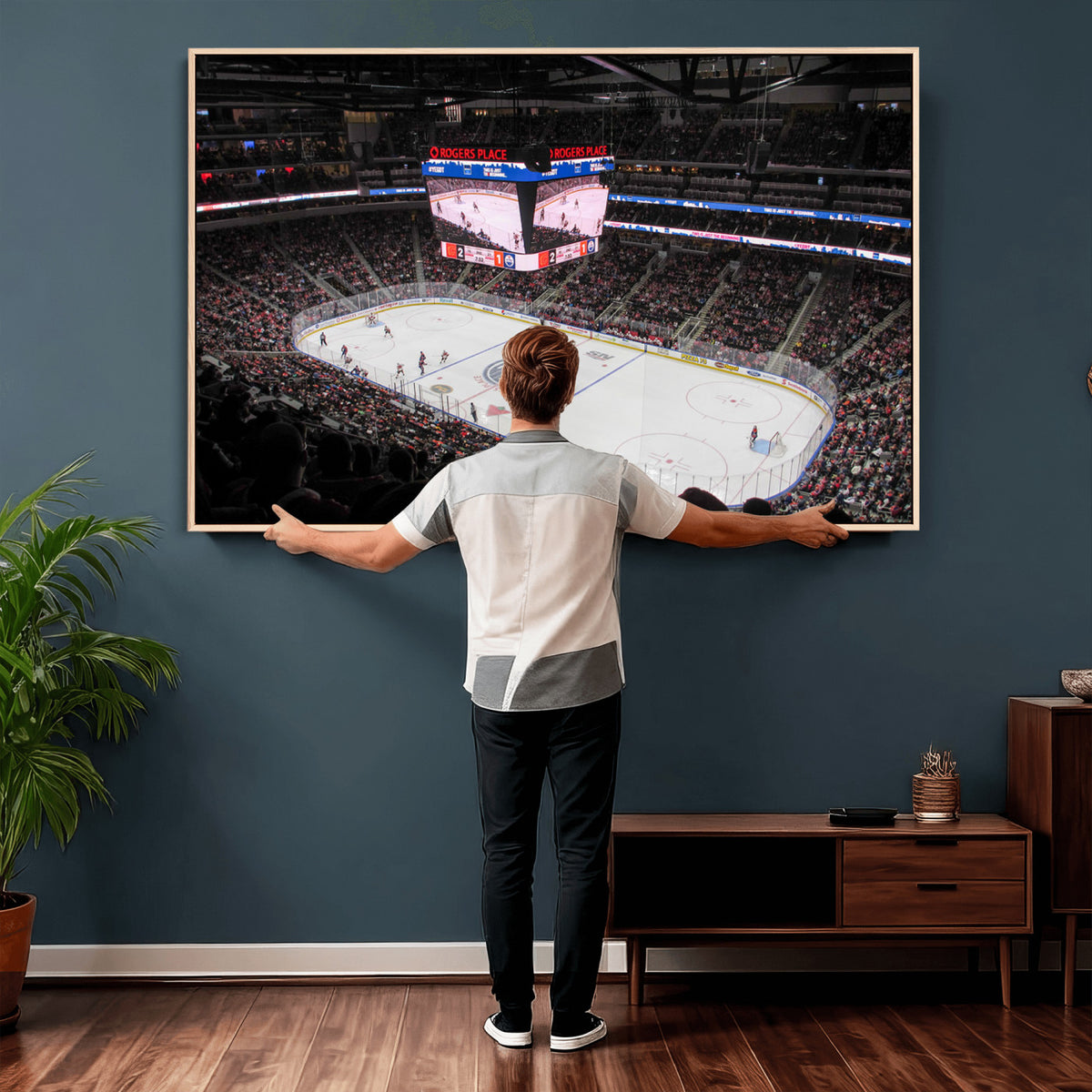 71180-MGV-CV-36X24 - Rogers Place Edmonton Oilers Ice Hockey Stadium Wall Art