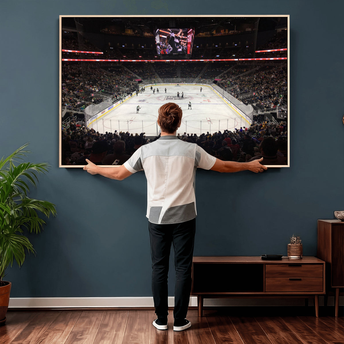 14802-MGV-CV-36X24 - T Mobile Arena Paradise Nevada Vegas Golden Knights Ice Hockey Stadium