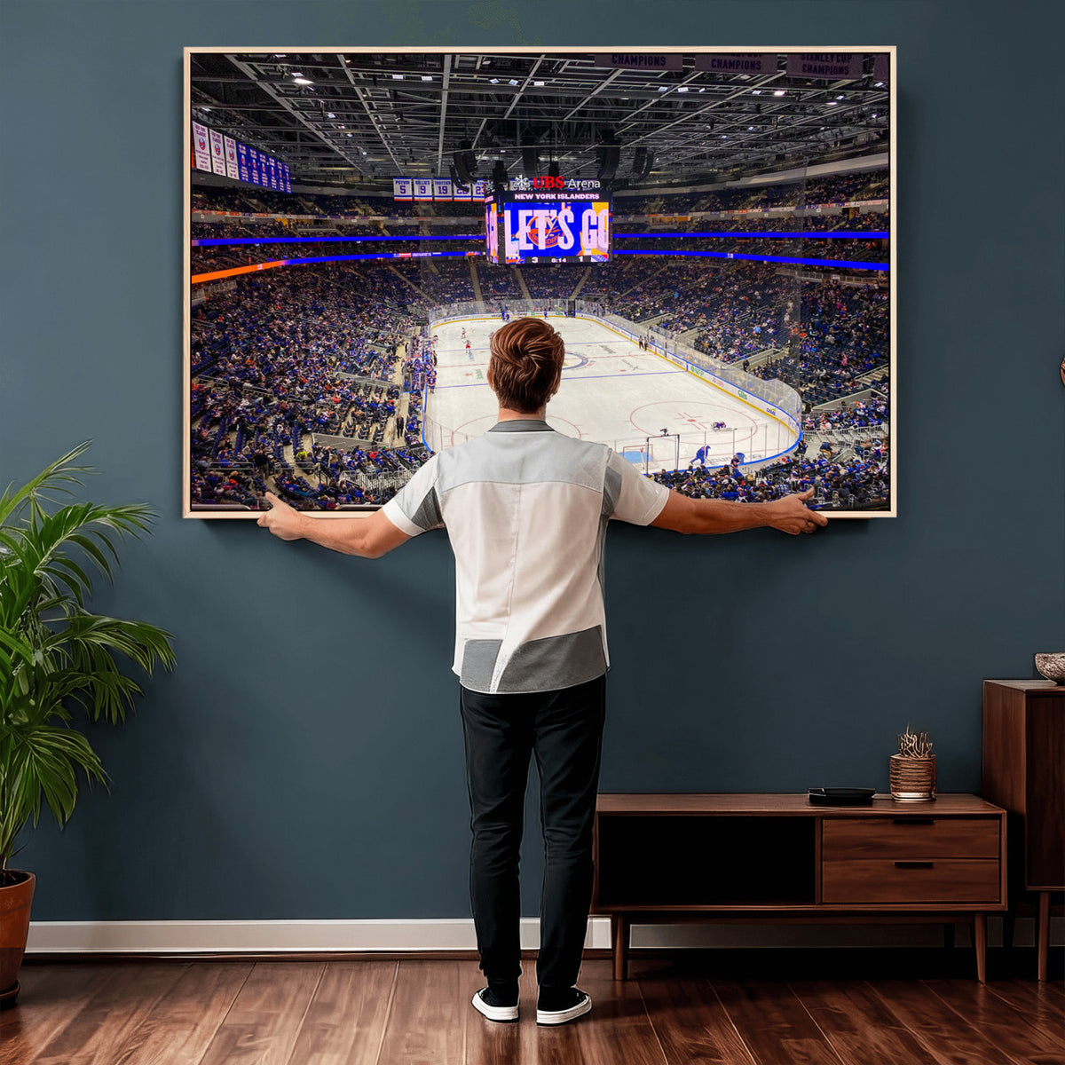 78692-MGV-CV-36X24 - UBS Arena Elmont New York Islanders Ice Hockey Wall Art, UBS Arena Elmont Wall Art Canvas Print