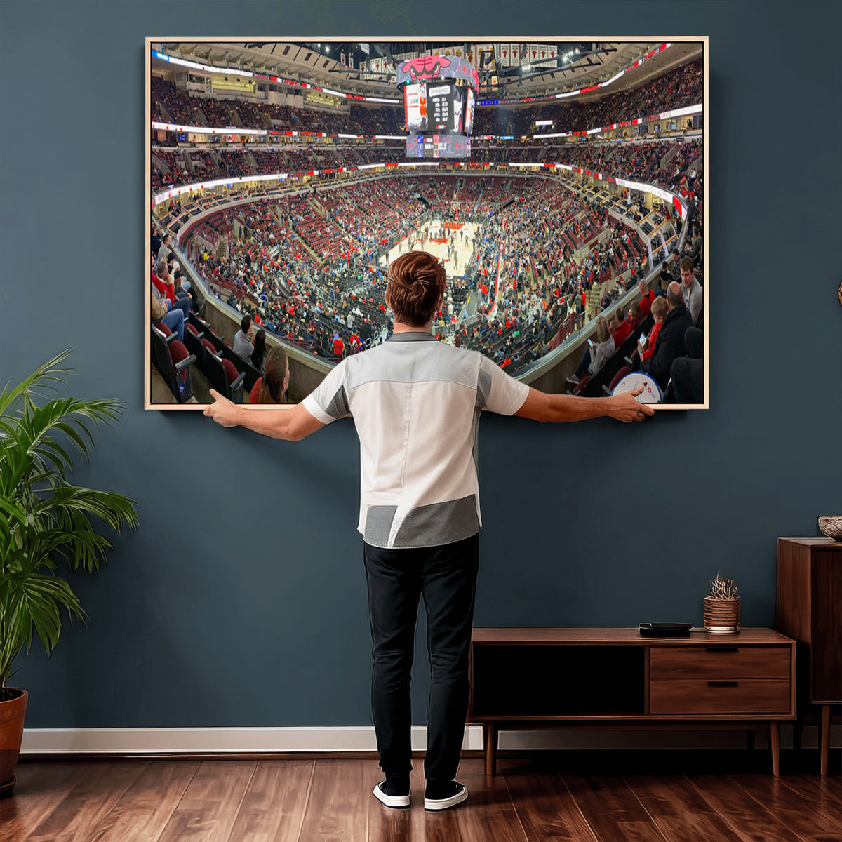 43481-MGV-CV-36X24 - United Center Chicago Bulls Stadium Wall Art Canvas Print