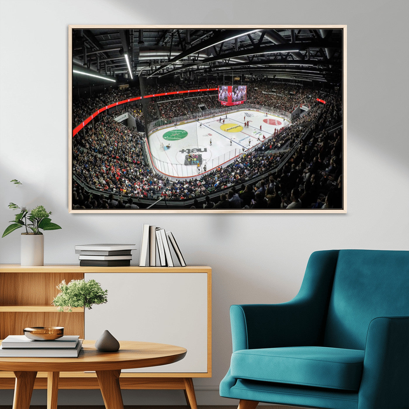 MGV-FC-36X24 - Vaudoise Lausanne Ice Hockey Arena Stadium Wall Art Canvas, Vaudoise Lausanne Ice Hockey Canvas