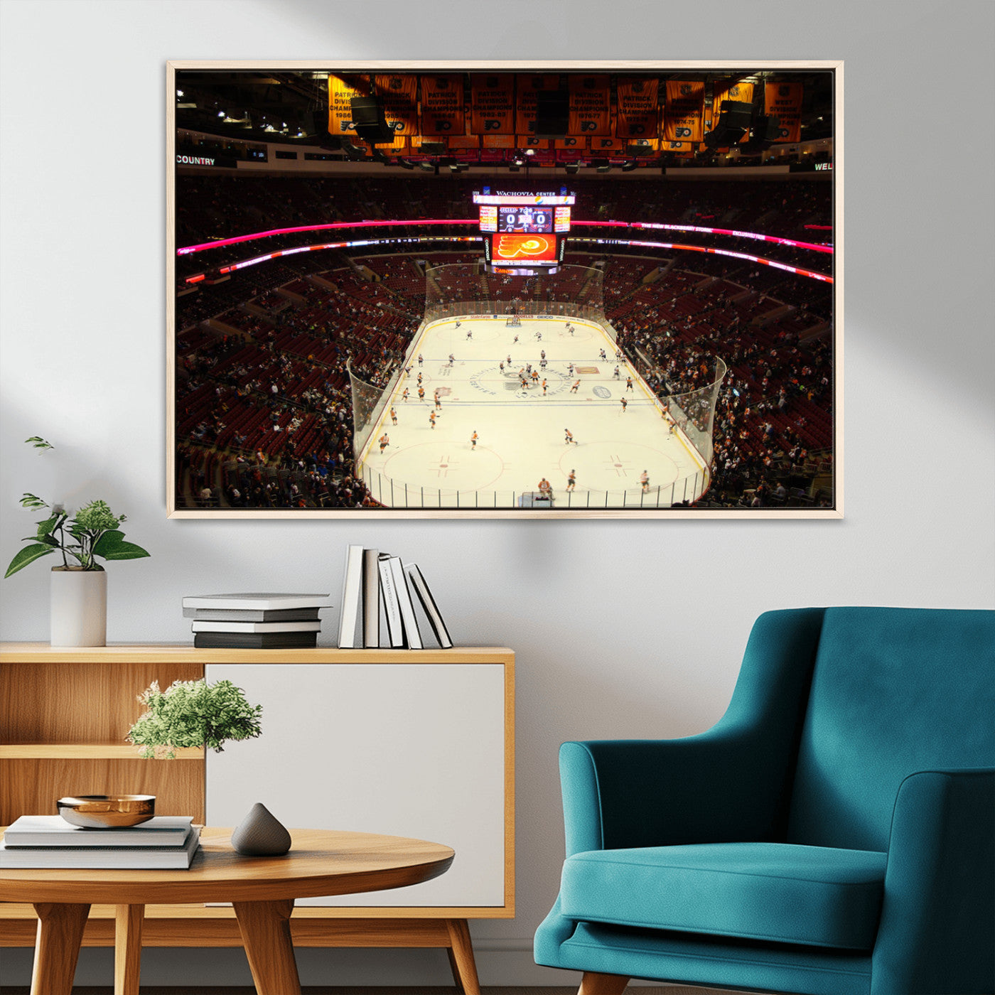 MGV-FC-36X24 - Wachovia Center Priort of Lyers Game Ice Hockey Stadium Canvas Print, Lyers Game Ice Hockey Stadium