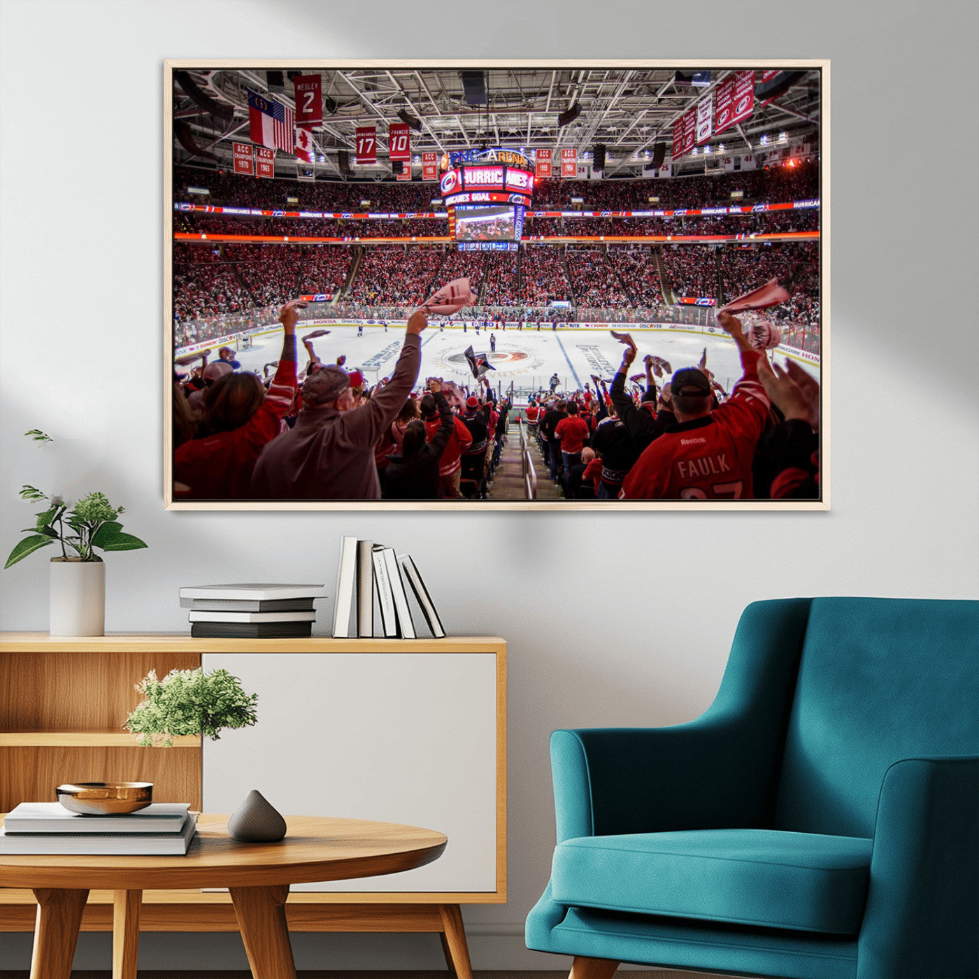 MGV-FC-36X24 - Carolina Hurricanes Ice Hockey Stadium Wall Art, Carolina Hurricanes Canvas Print
