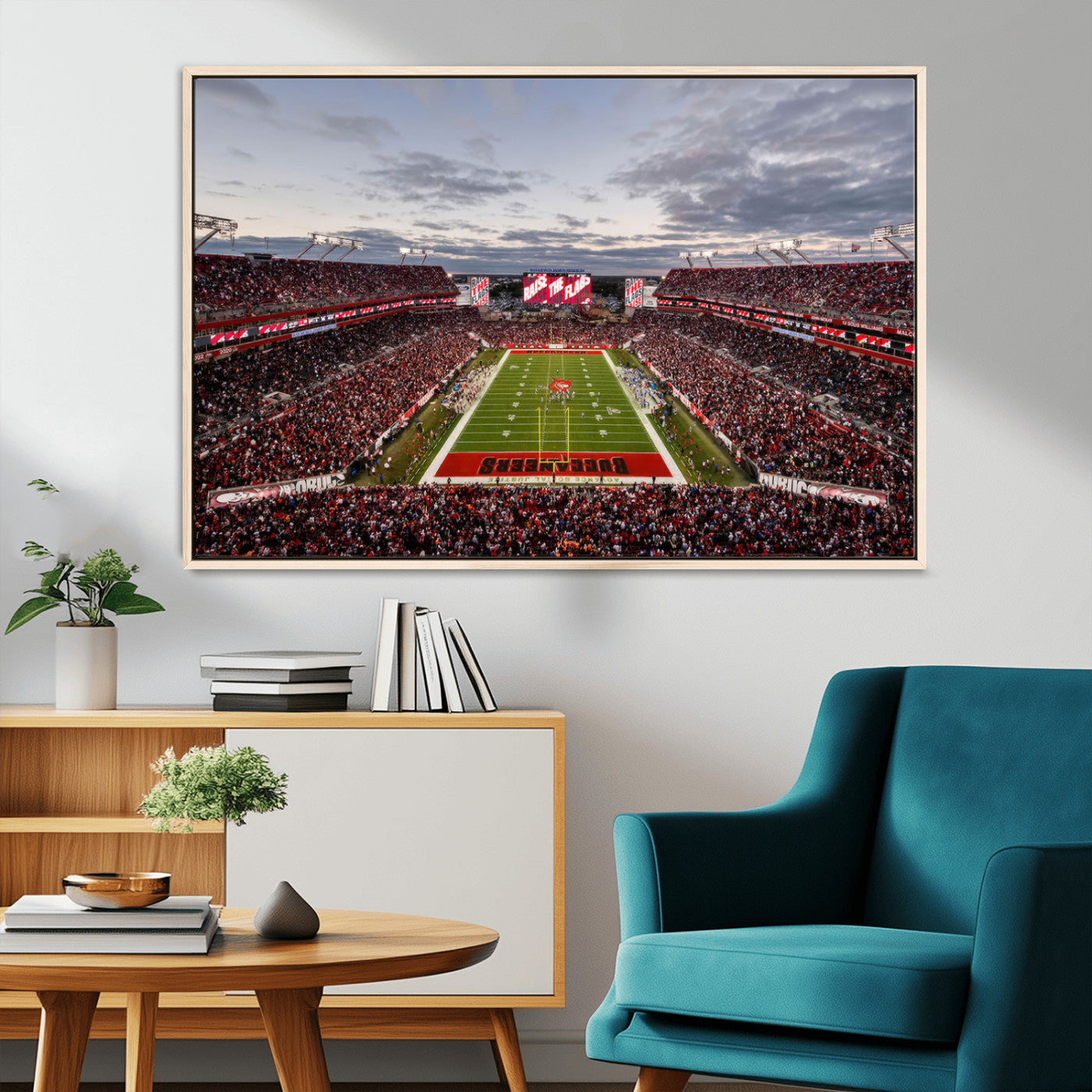 MGV-FC-36X24 - Florida Tampa Raymond James Stadium Wall Art Canvas Print - NFL Football Stadium Print Canvas