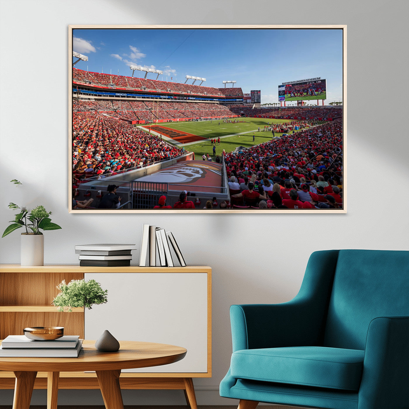 MGV-FC-36X24 - Florida Tampa Raymond James Stadium Wall Art Canvas Print - NFL Football Stadium Print