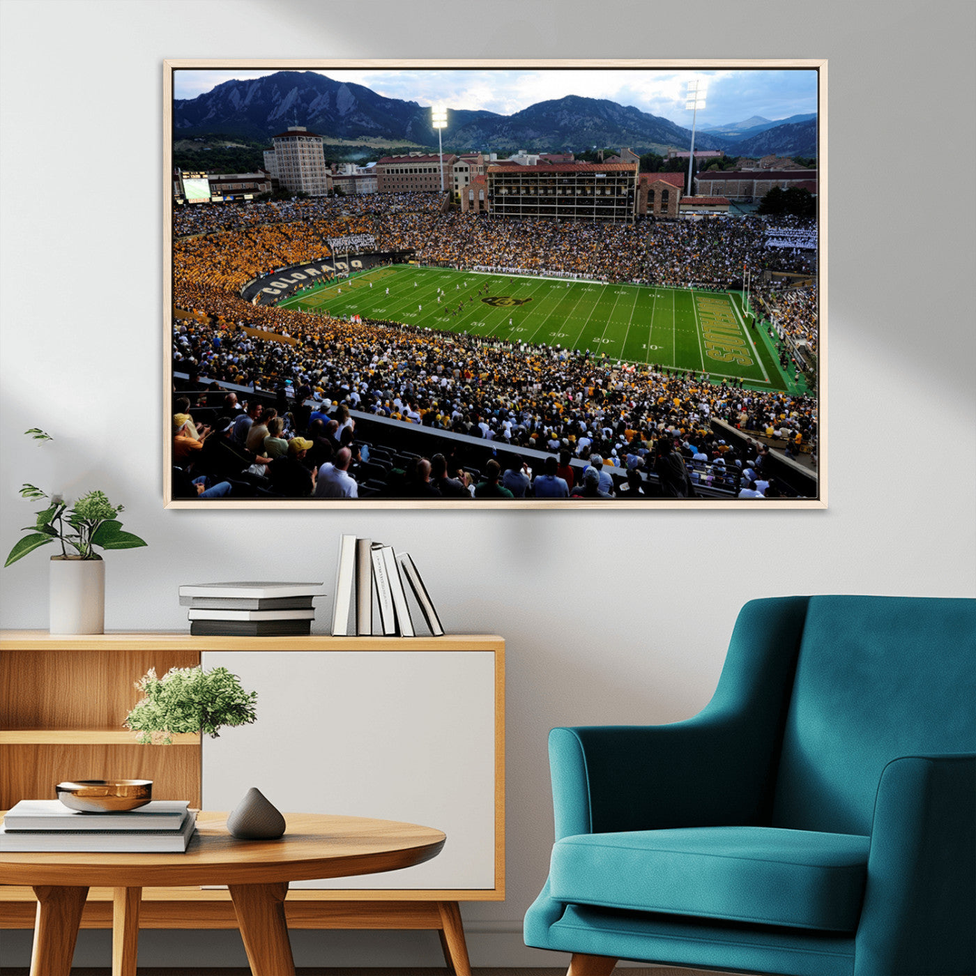 MGV-FC-36X24 - Colorado Buffaloes Canvas Print - Boulder Folsom Field Stadium Wall Art Canvas Print, Football Print